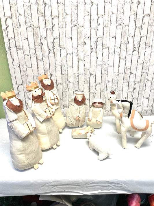 stuffed Nativity, 4416113, 8 piece Nativity, 15 inch  Nativity, Christmas home decor, holiday decor