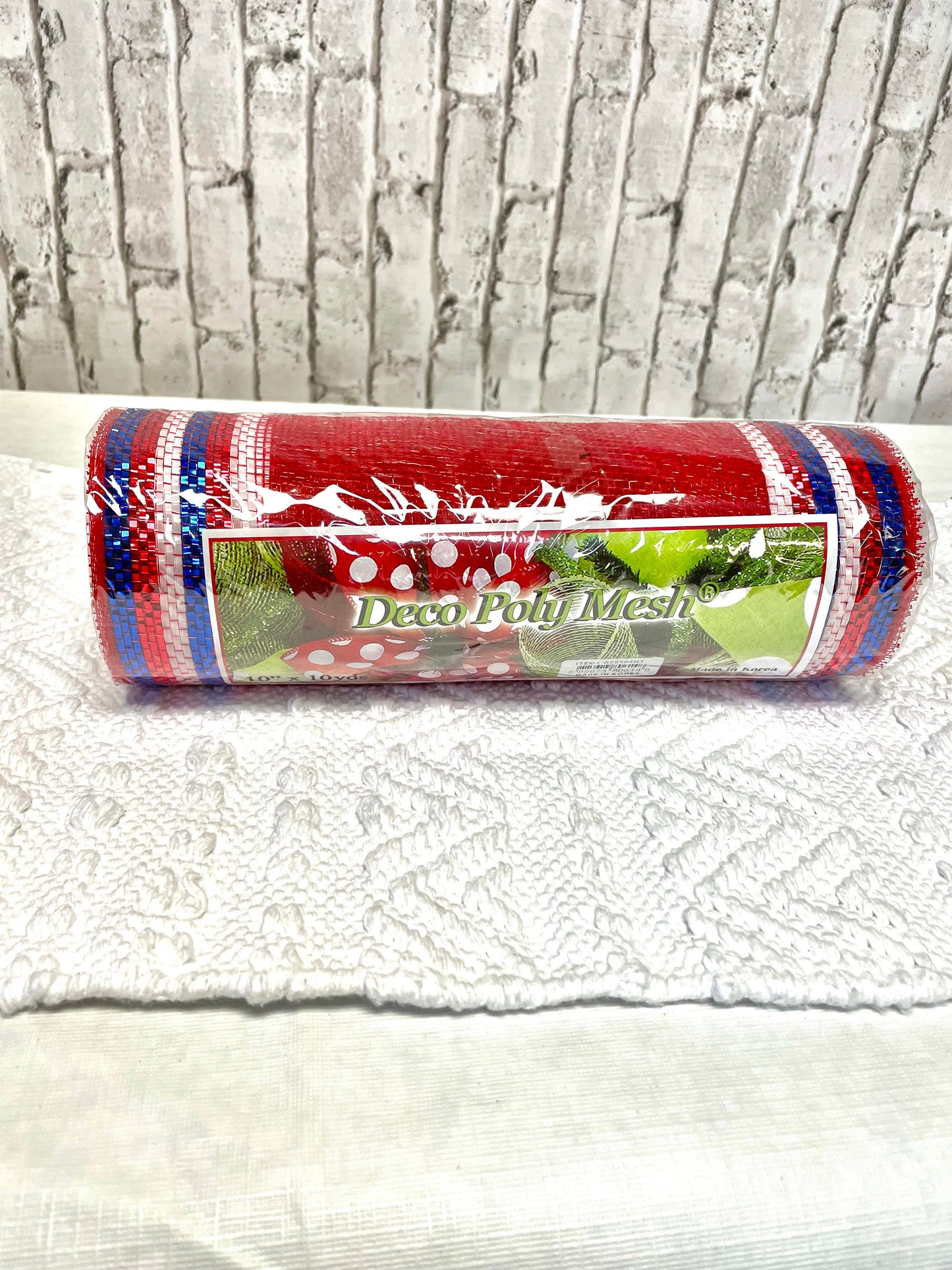 Red patriotic mesh, red border mesh, red white blue striped mesh,RE8504H3,