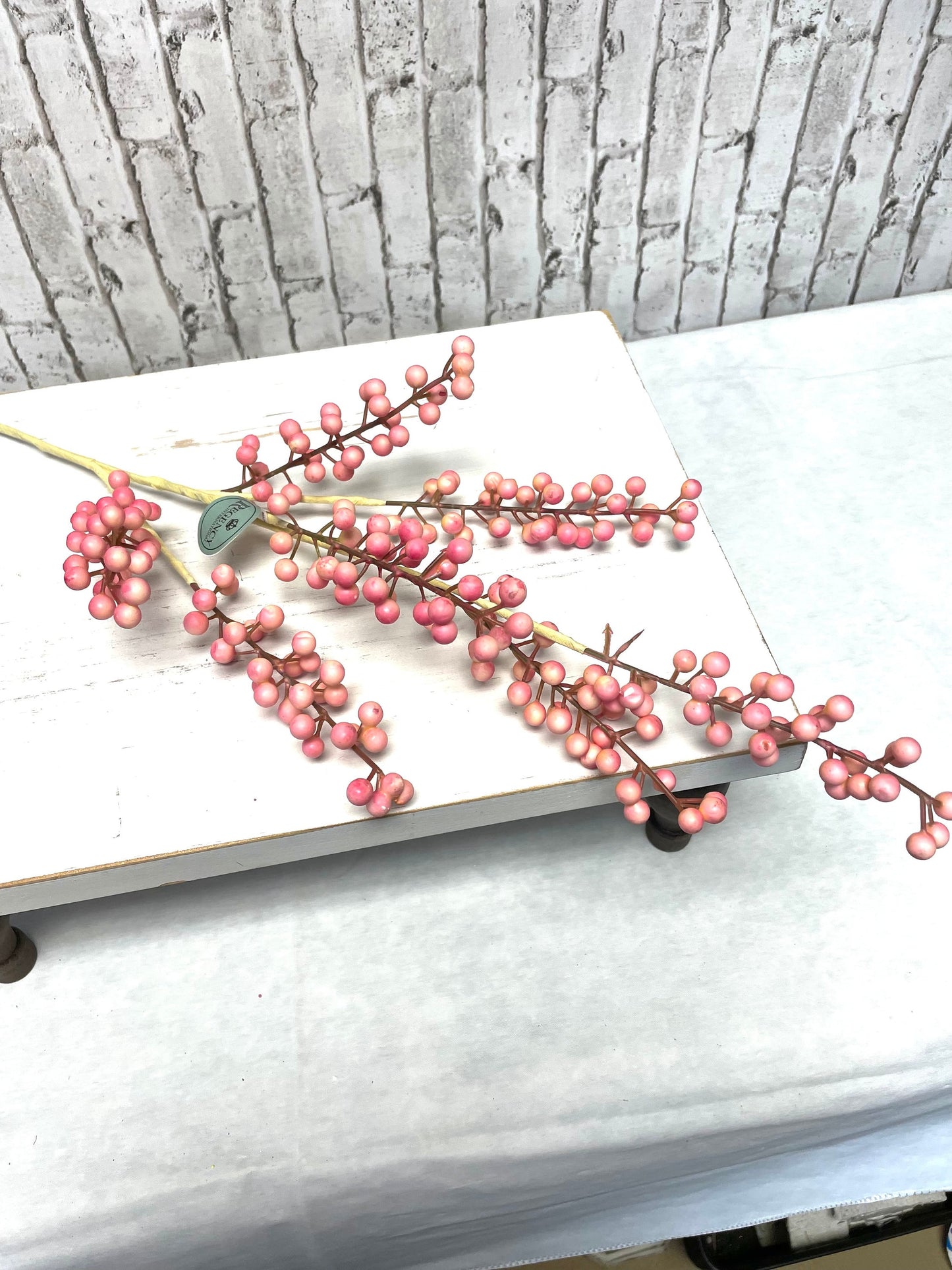 pink Easter berry spray, MTF24097, berry spray, spring berry spray.