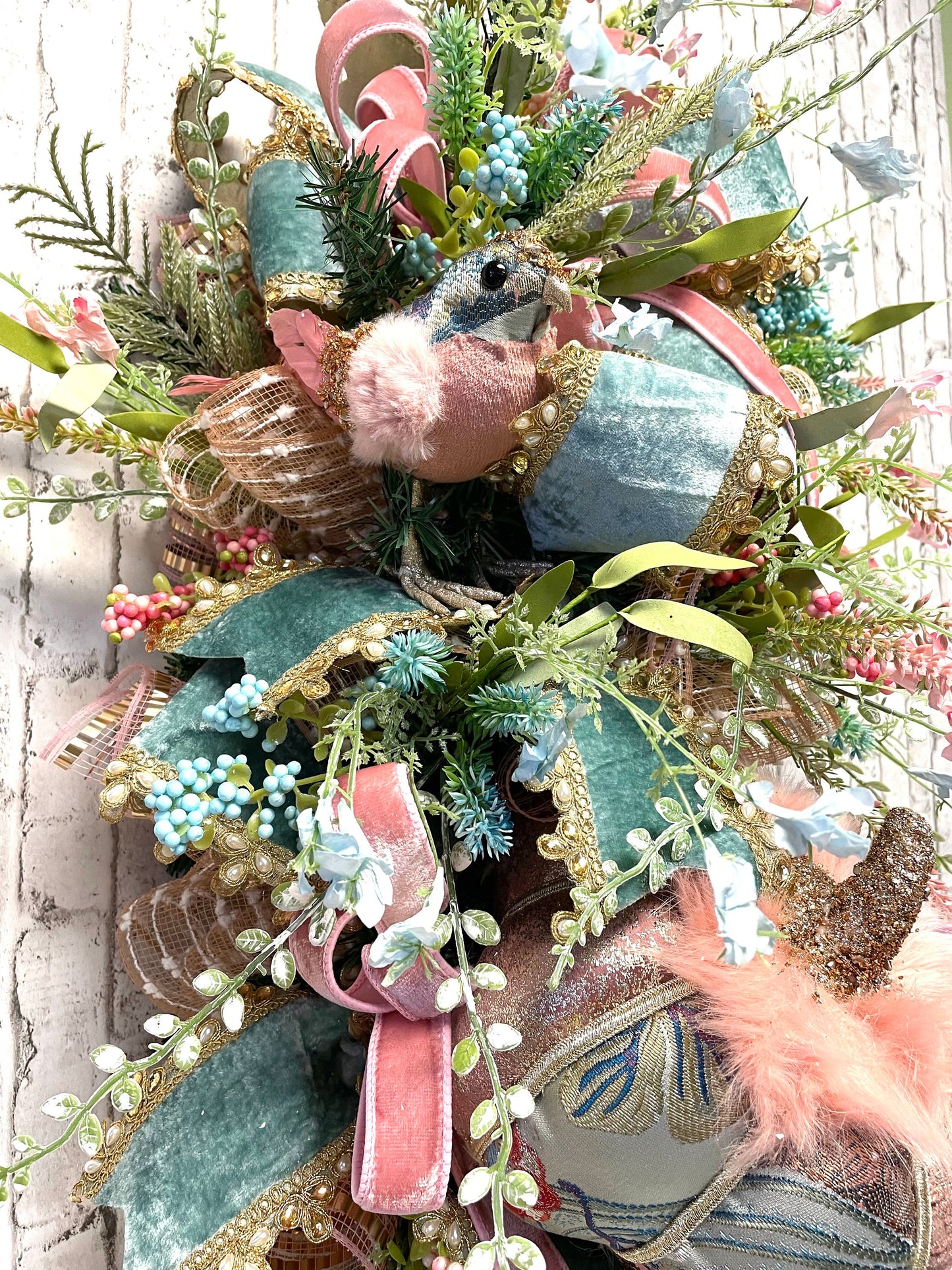 Elegant fall swag, elegant door swag, unique swag, fall swag, pink fall swag, elegant wall swag, elegant fall decor,shipping included