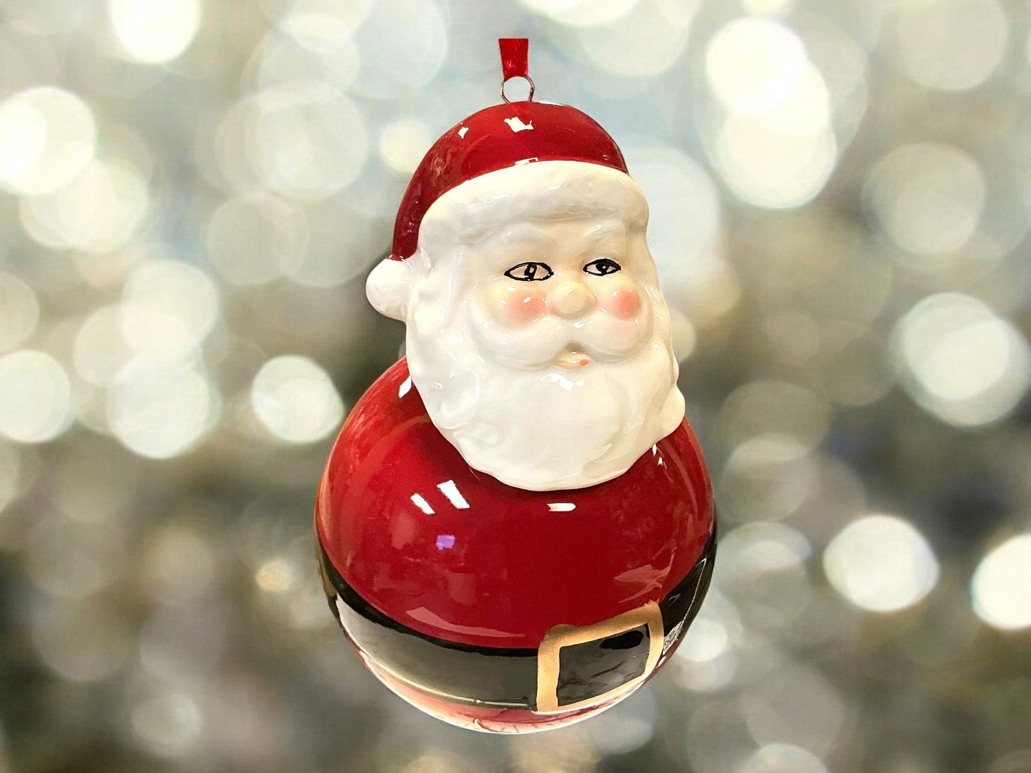 Santa Bell Christmas ornament, wreath embellishments