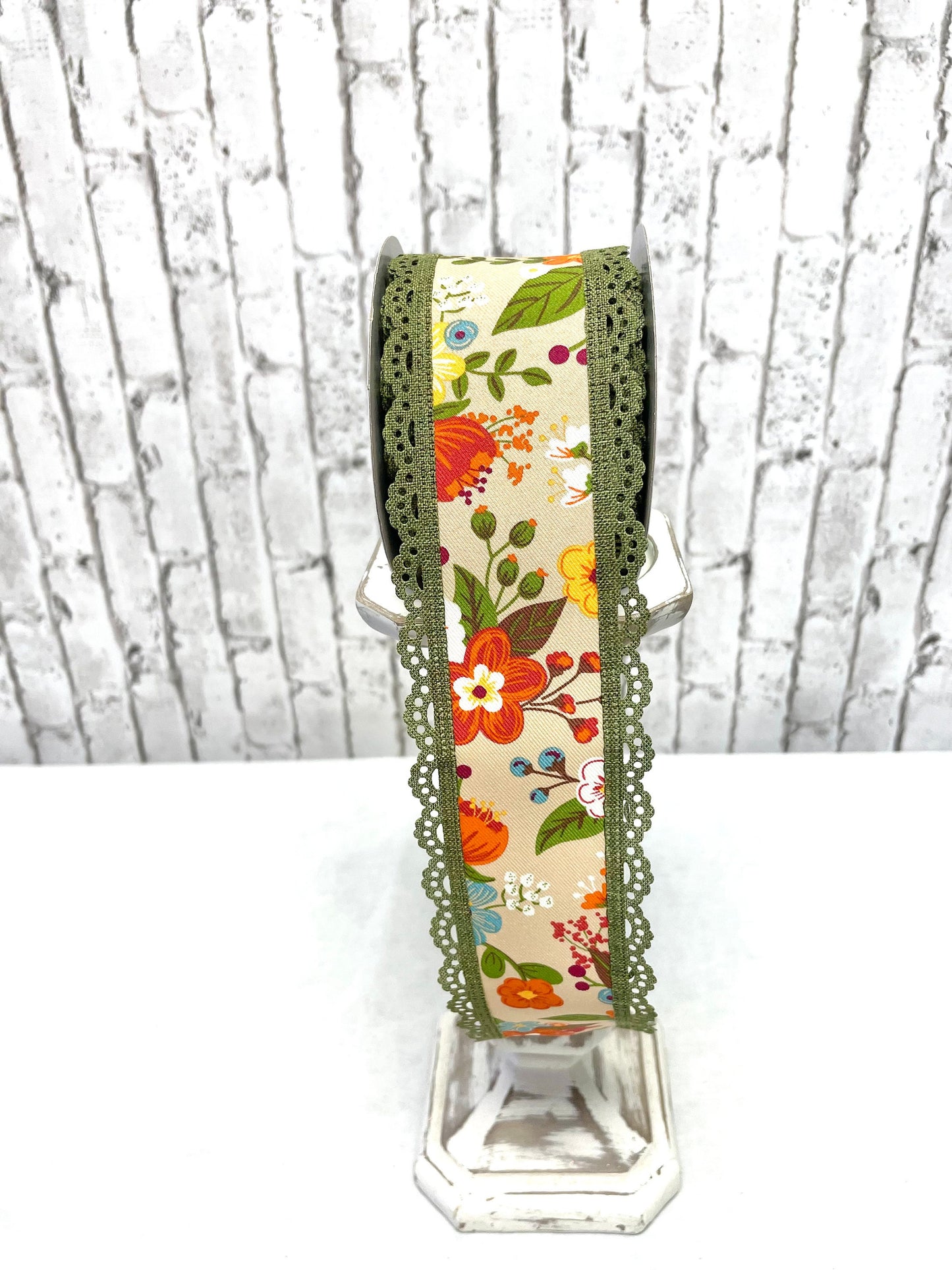 Fall ribbon, summer ribbon, RGA8519F2, fall scalloped ribbon, everyday scalloped ribbon, summer scalloped ribbon, thanksgiving ribbon