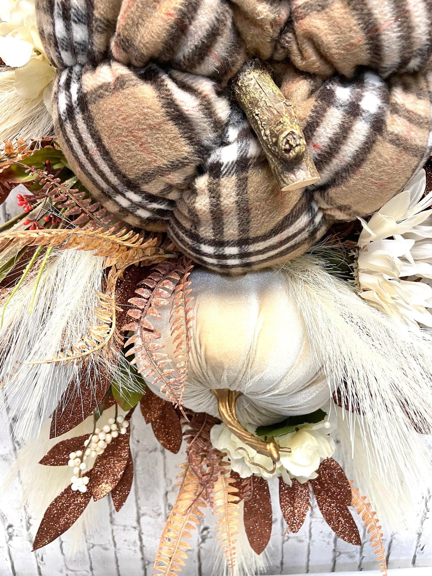 boho fall pumpkin wreath, boho fall decor, neutral fall boho wreath, neutral boho fall decor, fall pumpkin wreath, neutral fall decor, gift