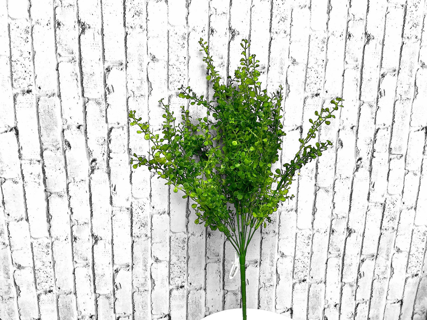 Plastic Spring Button Leaf Bush x11, 20”, Light Green, MTF19508