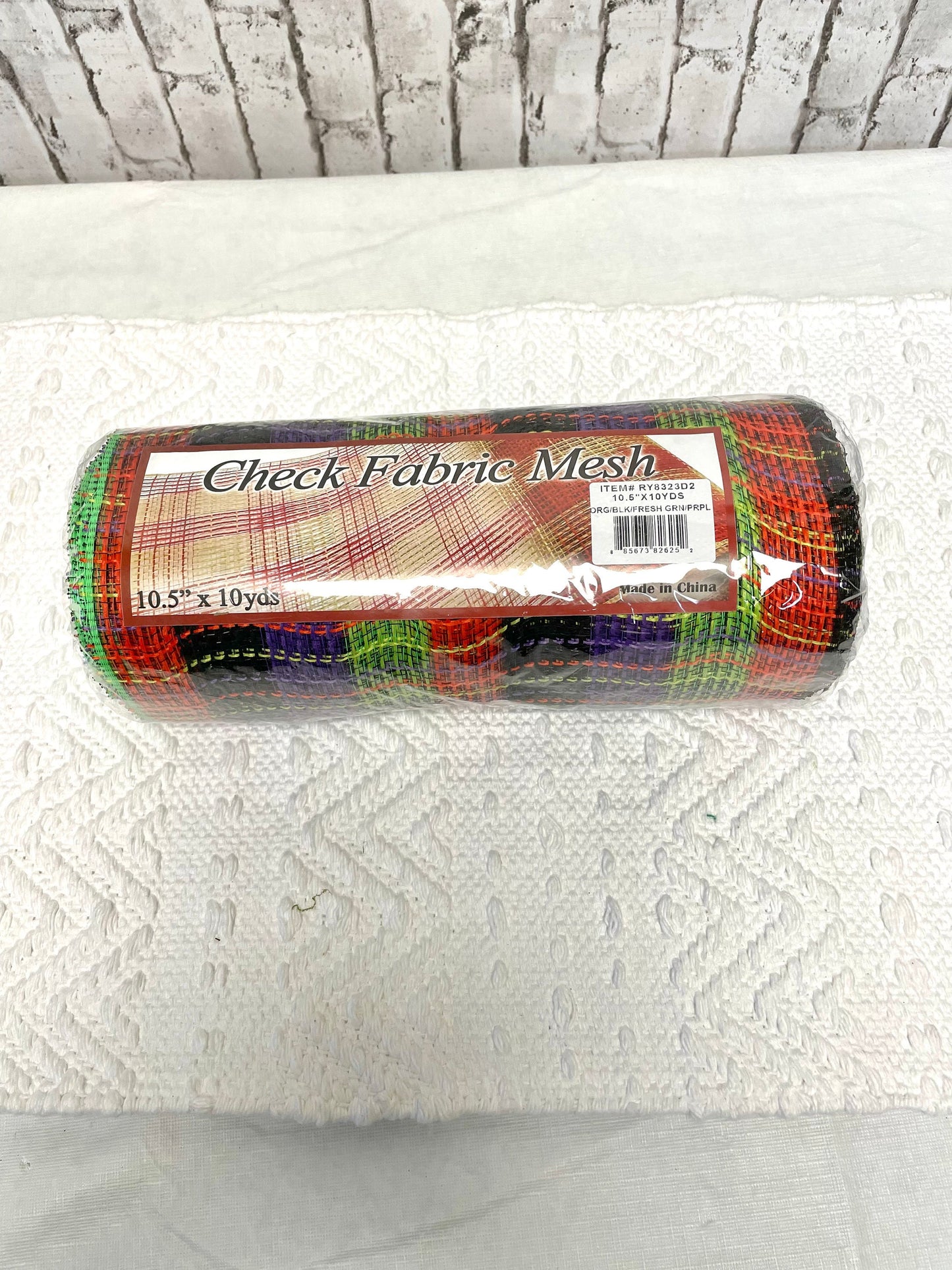 RY8323D2, Halloween mesh, orange black green purple striped mesh