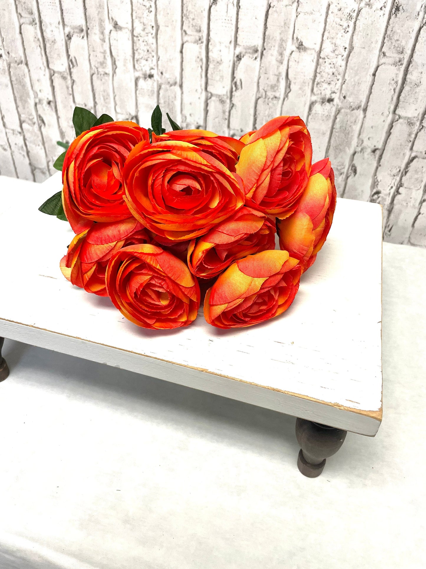Orange ranunculous silk bush, 63329OR