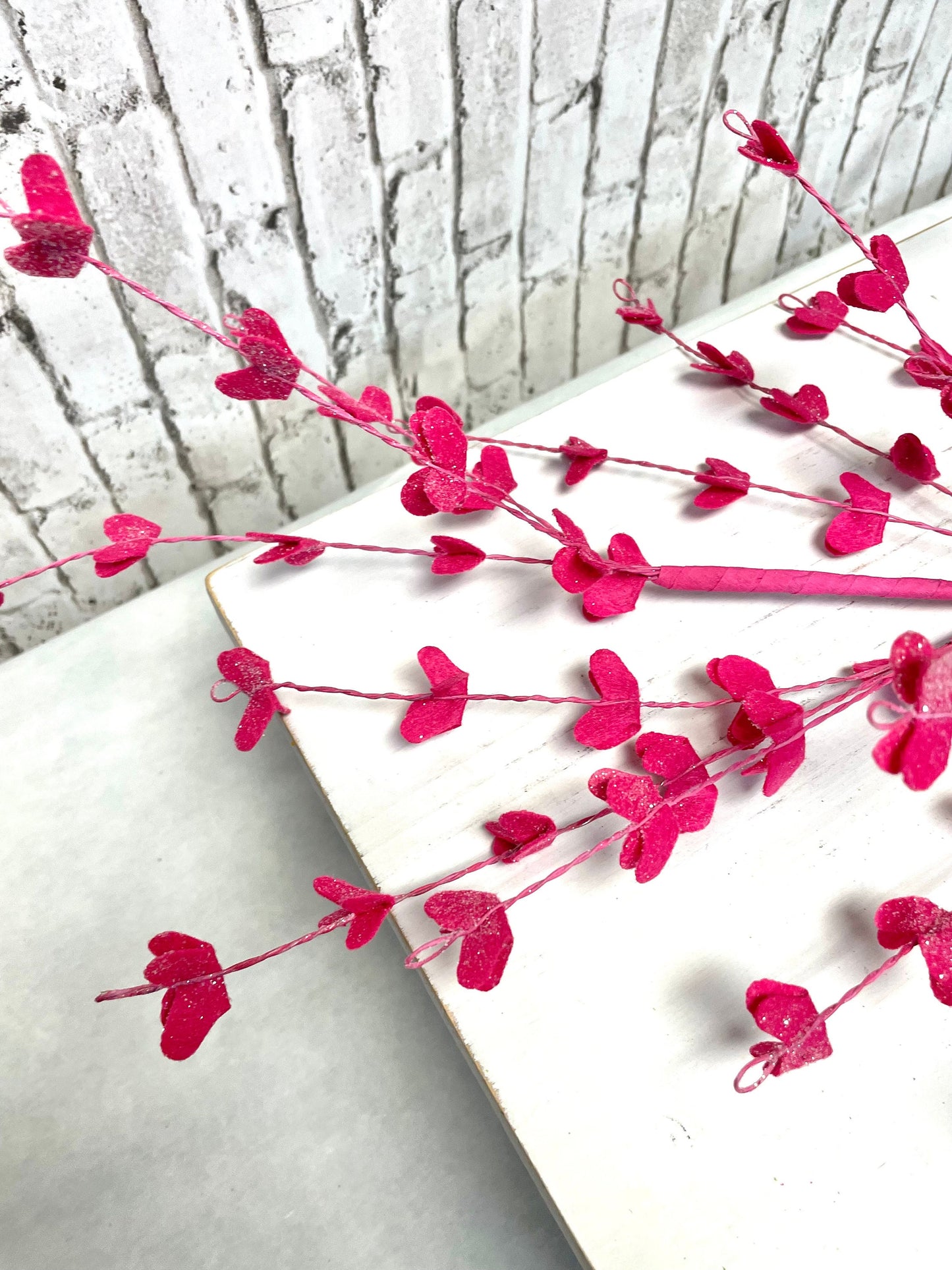 Filler spray, hot pink filler flower spray, 63459BT, hot pink foam flower filler spray, spring flower spray, spring spray