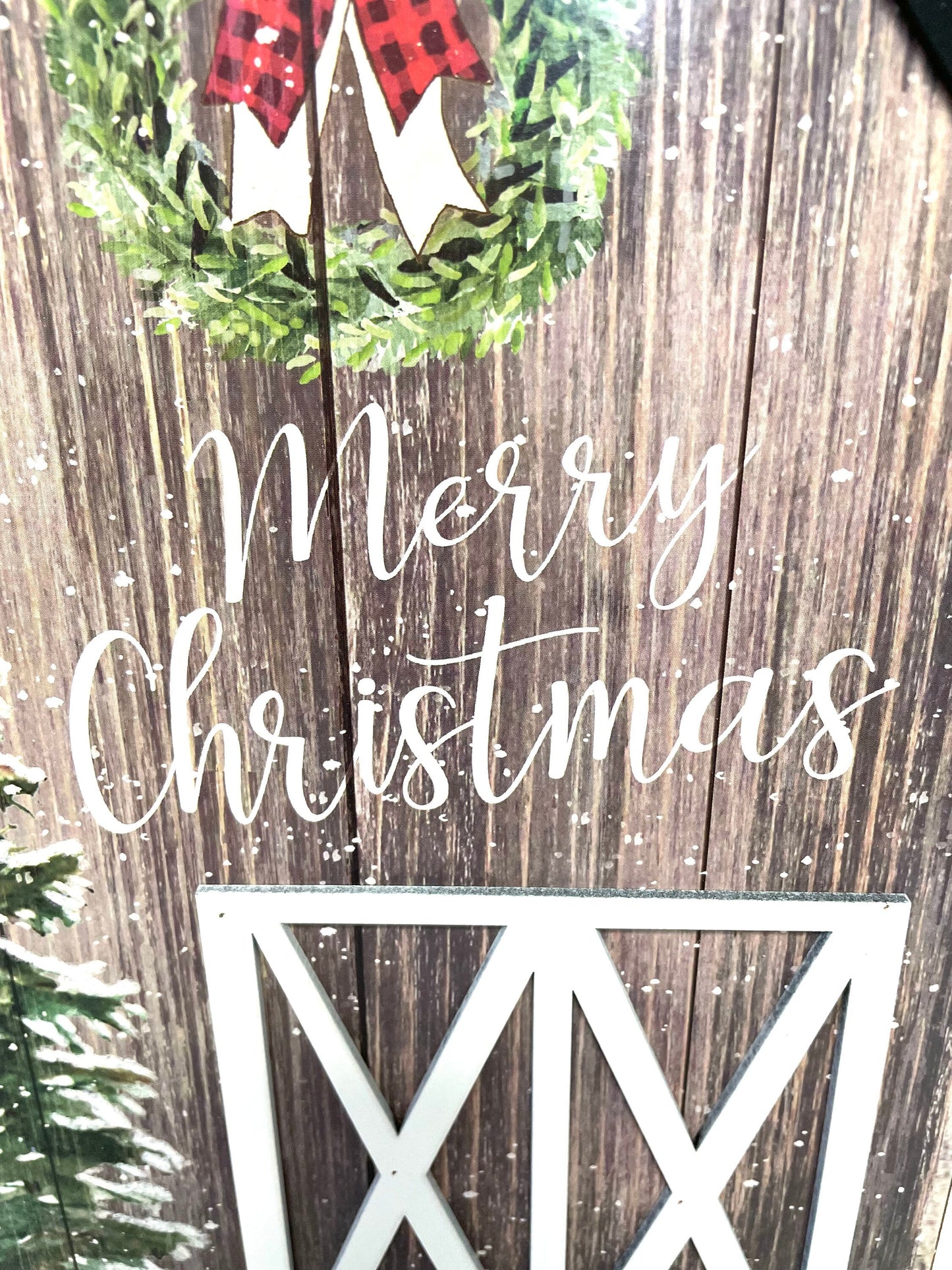 Christmas sign, barn Christmas sign,  HH12261, Christmas barn wreath sign, Christmas wreath sign, farmhouse Christmas barn sign