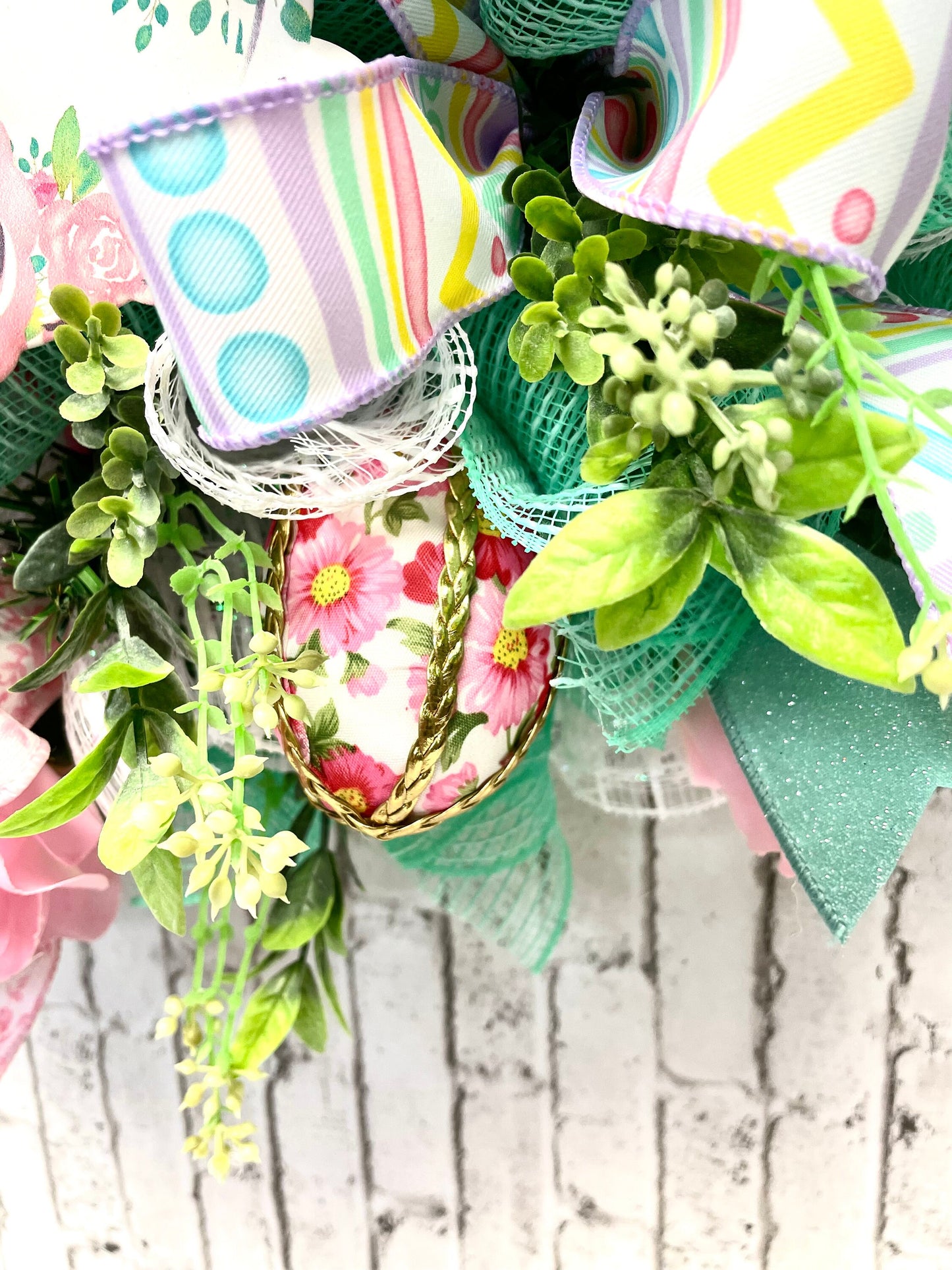 Easter wreath, Easter decor, Easter door hanger, bunny wreath,  bunny decor, bunny door hanger, housewarming gift, shipping included in pric
