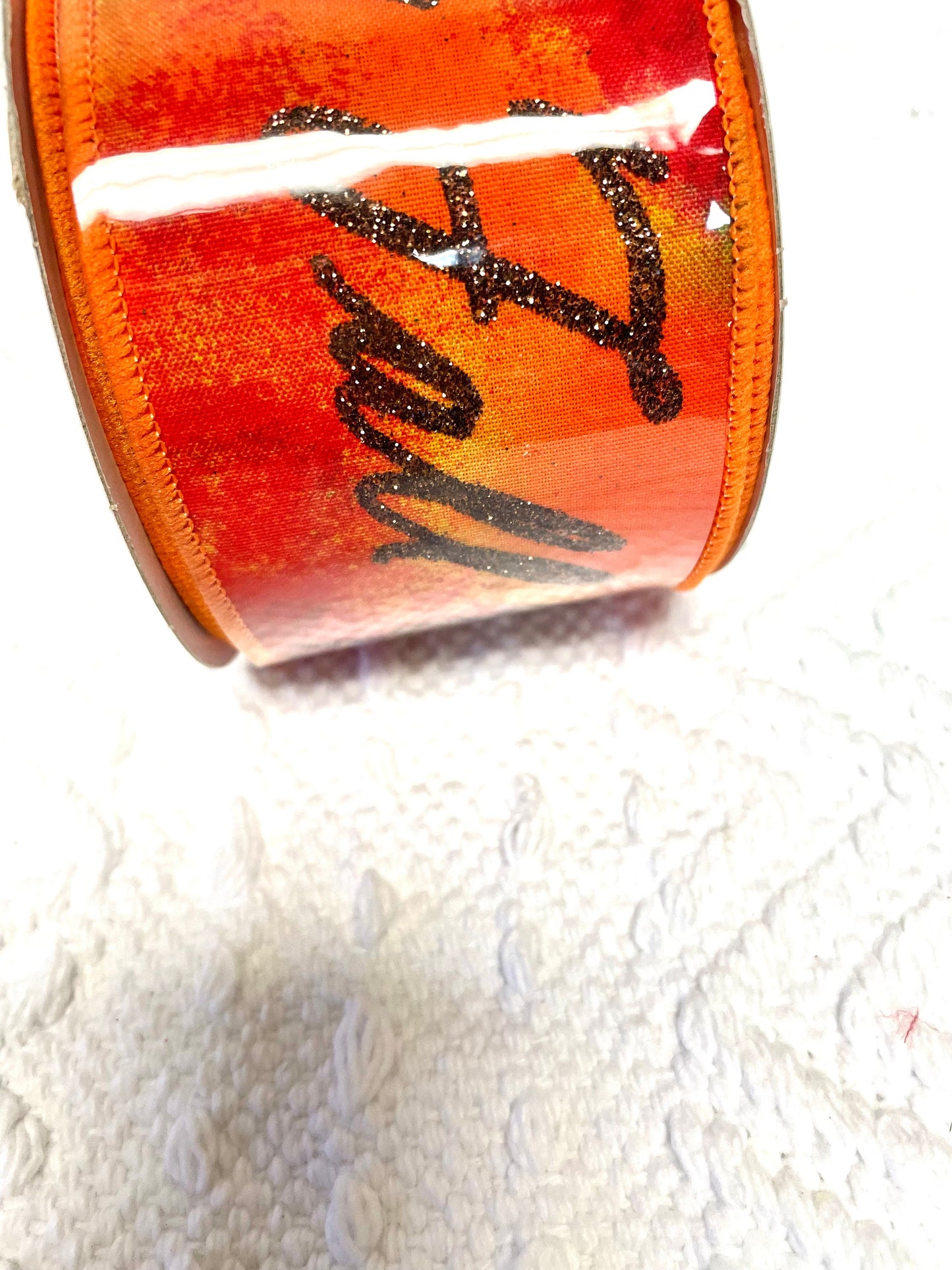 Fall ribbon, Happy Fall ribbon, RGA1934T6, water color ribbon, thanksgiving ribbon