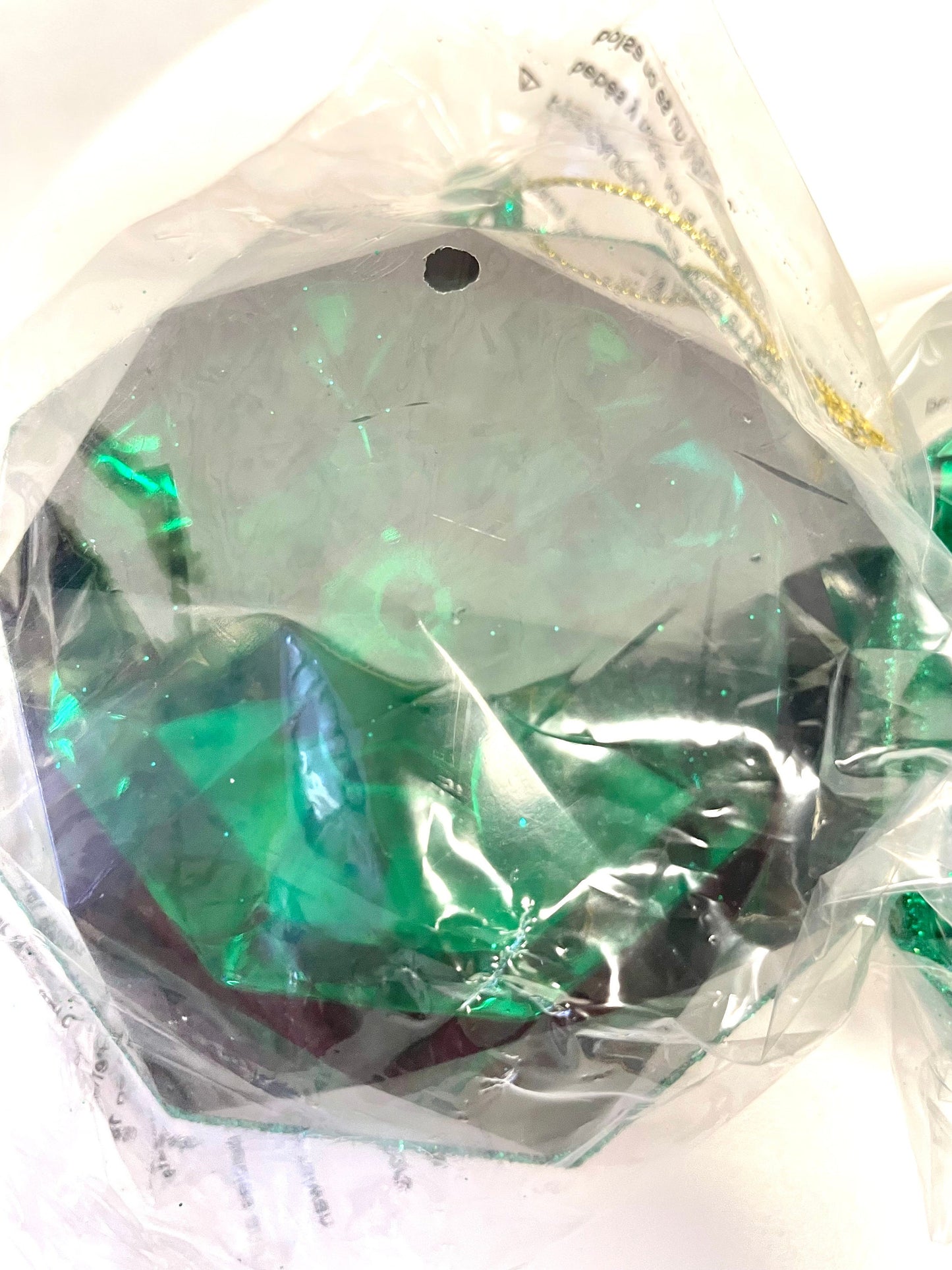 emerald green 4 inch round/ square 2 pack gems/jewels, MTX67413, 2 pack green jewels, Christmas gems, Christmas jewels, 4 inch jewels/gems.