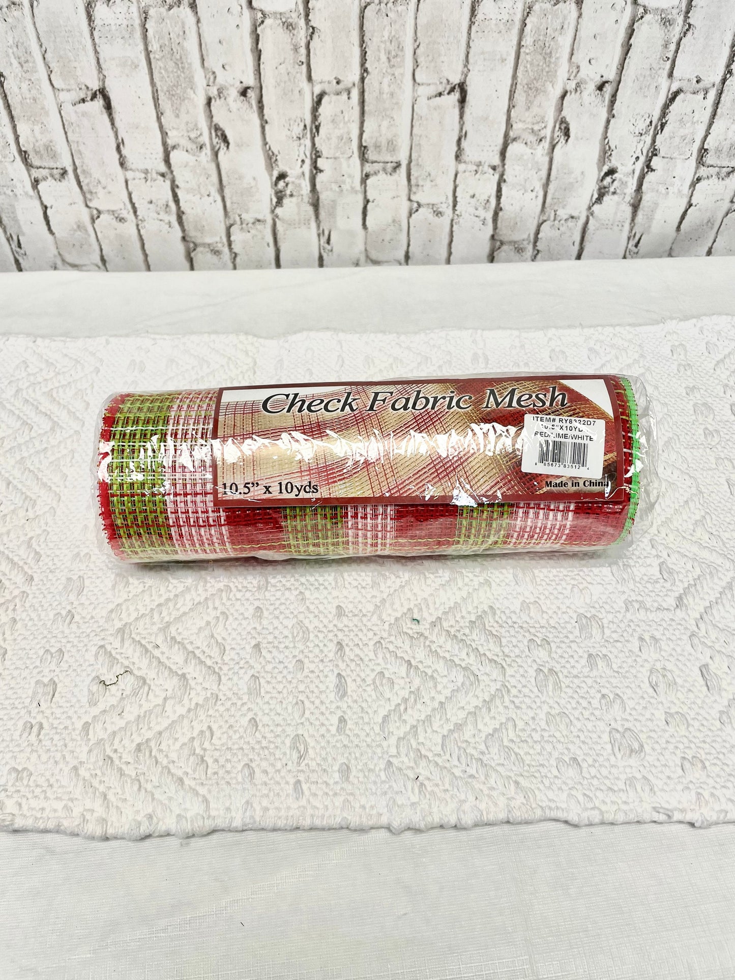 Small check mesh, Christmas mesh, red white and green mesh, RY8322D7