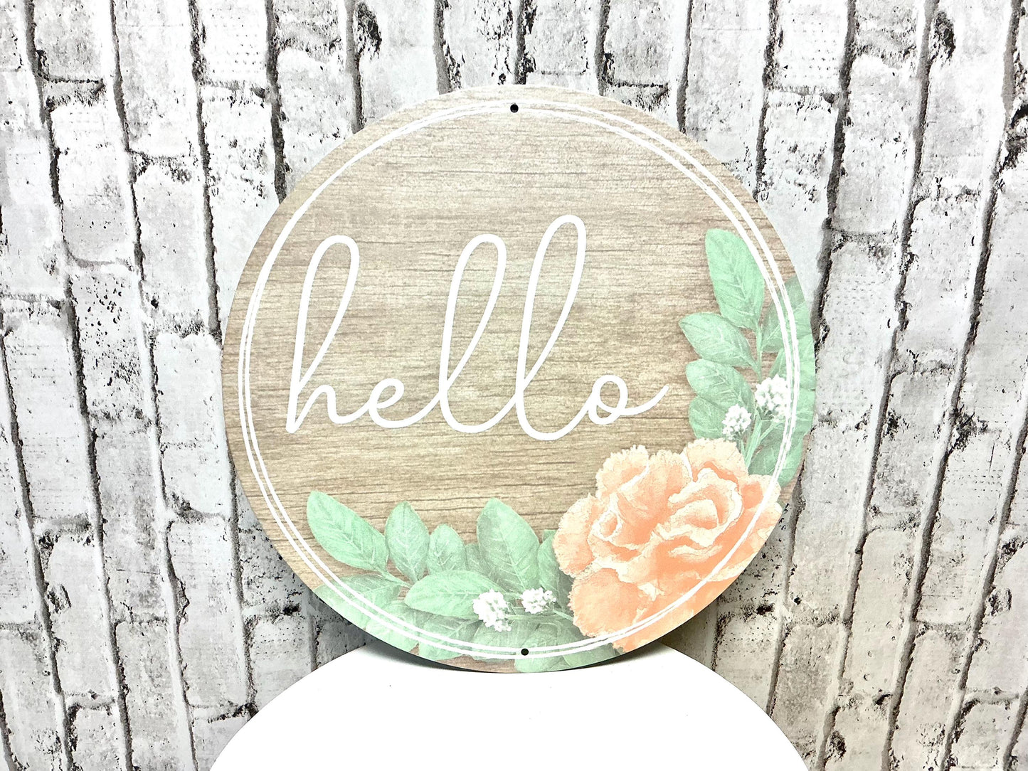 Hello Sign, Wreath Attachment, 12”, MD1014
