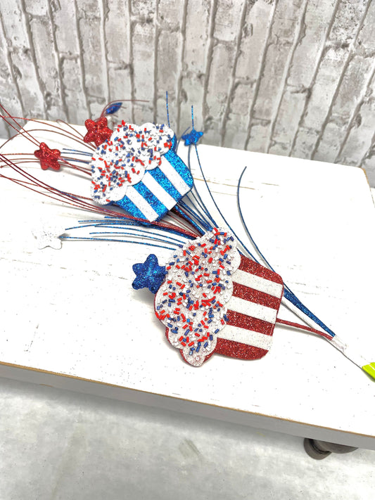 Patriotic cupcake spray, 74237RWB
