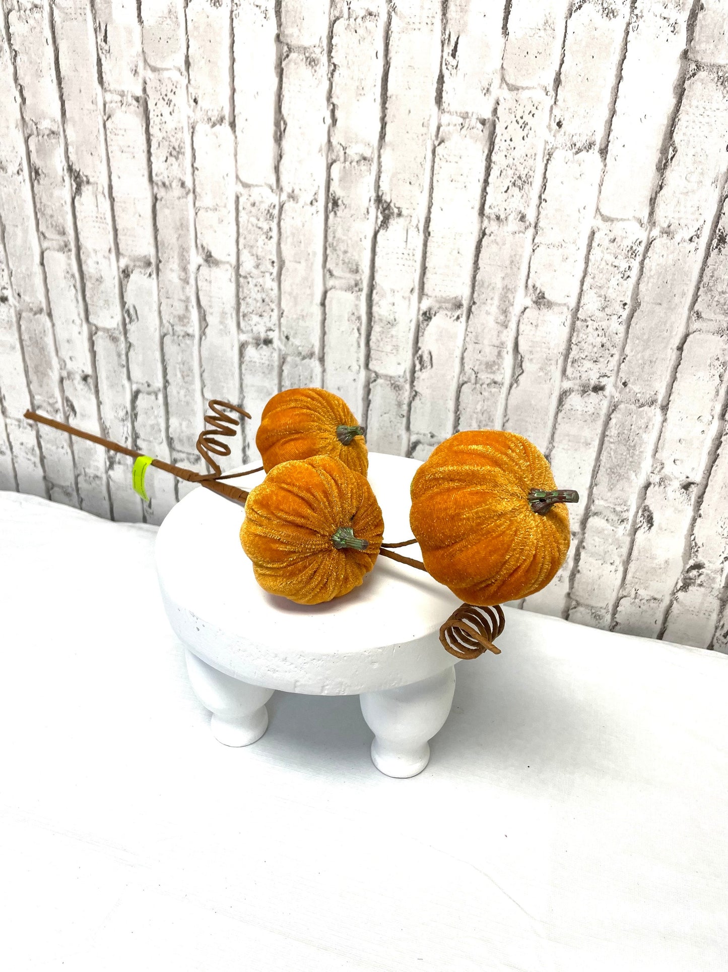 velvet orange pumpkin spray x3