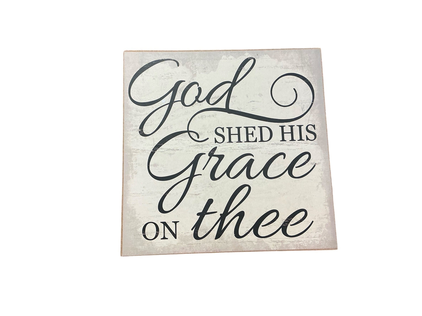 God shed his grace wreath sign, AP8191, religious wreath sign, religious sign, everyday wreath sign