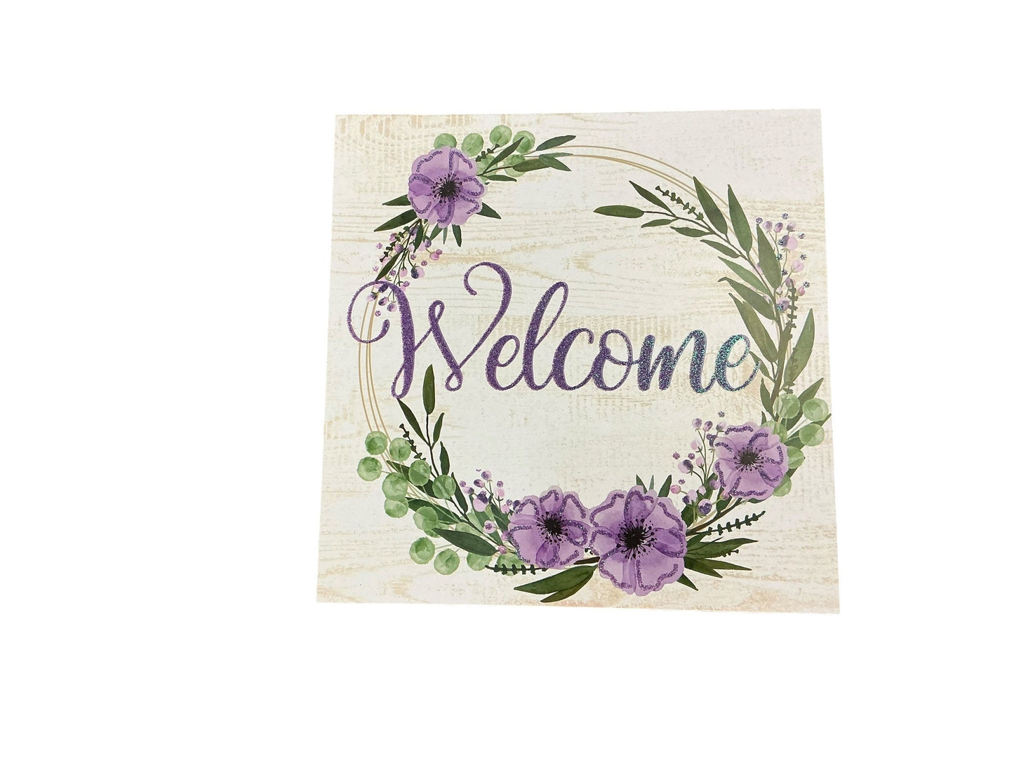 welcome sign, Lavendar wreath sign, AP889213