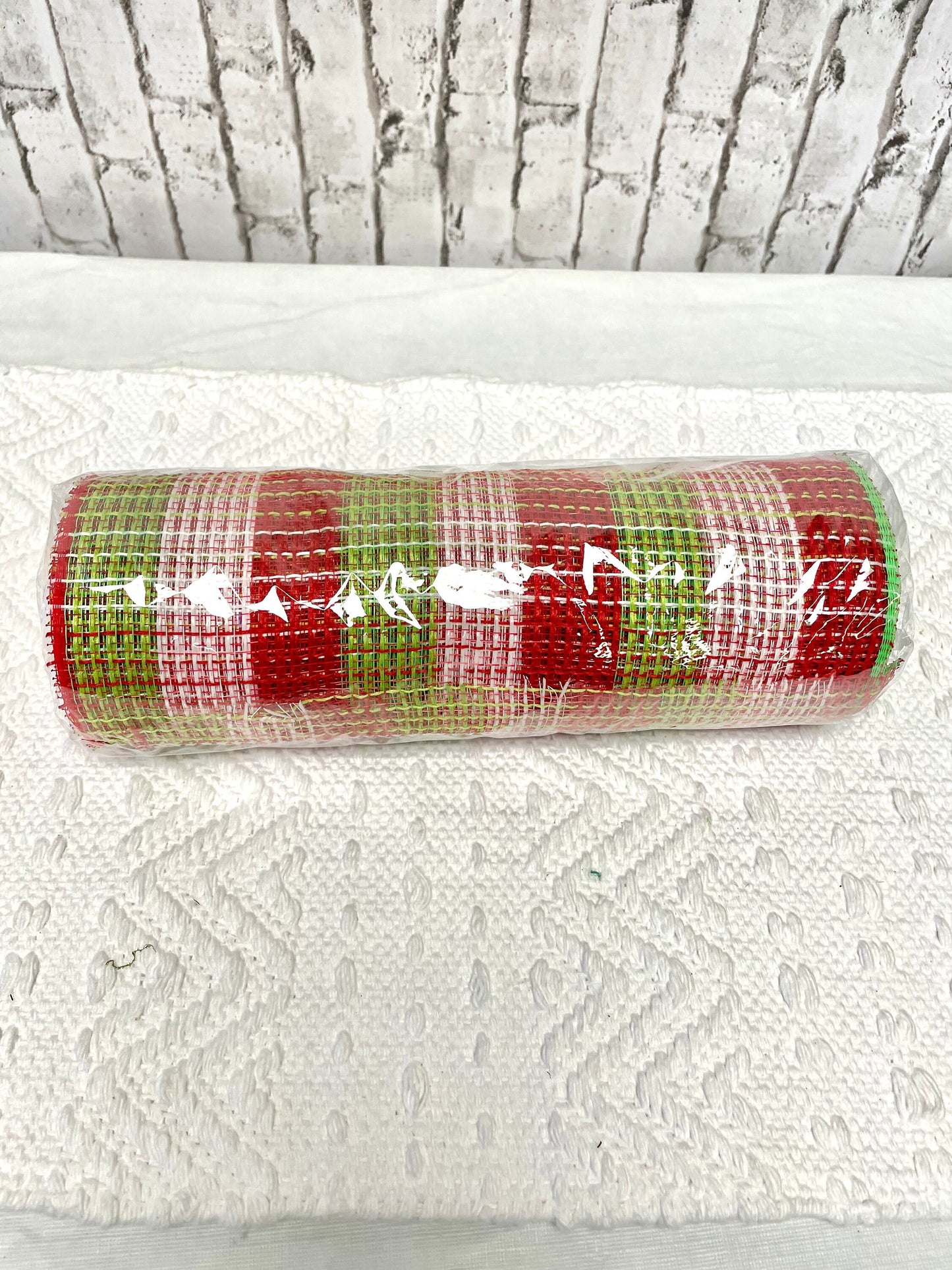 Small check mesh, Christmas mesh, red white and green mesh, RY8322D7