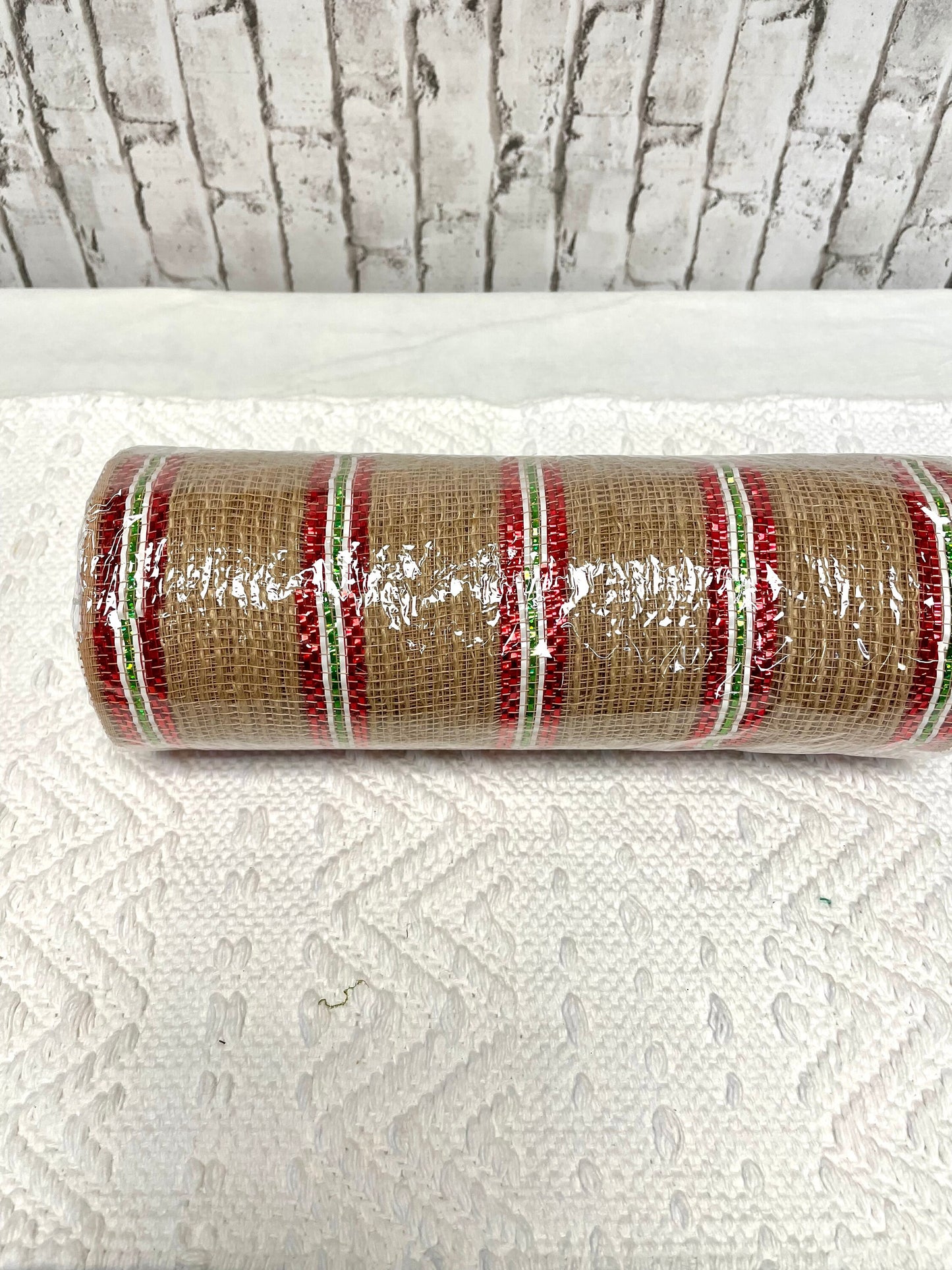 RY8016A5, natural red lime white mesh, jute mesh, everyday mesh, Christmas mesh, summer mesh,spring mesh
