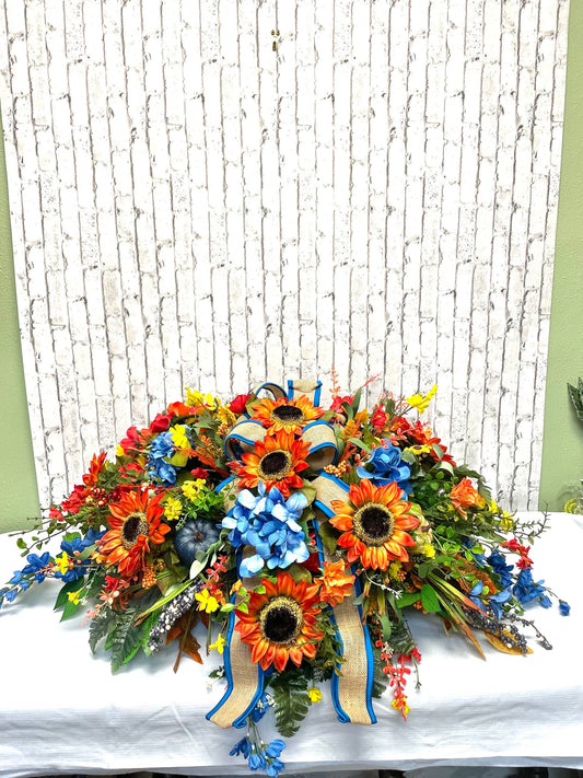 headstone piece, fall headstone piece, double headstone piece, double fall headstone piece, cemetery headstone,  shipping included in price.
