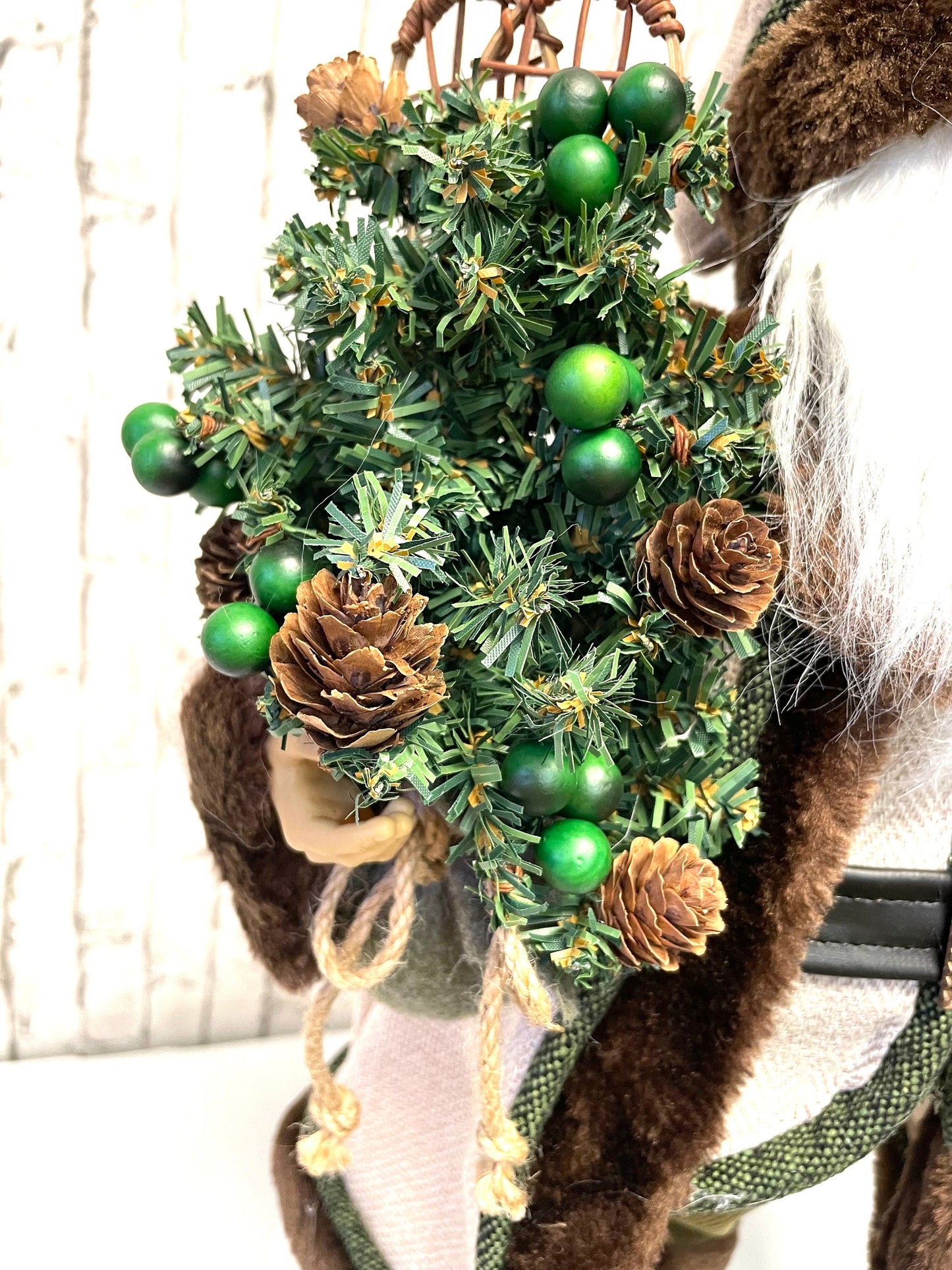 woolands Santa, 18 inch Woodland Santa, Christmas home decor, 4415563, Christmas Santa decor, Santa attachment, Santa embellishment