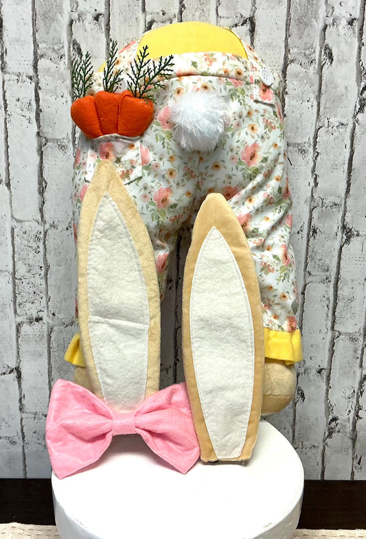 Girl Bunny Wreath Attachment  3 Piece Kit, Pink/Yellow/White/Tan, 27”H x10”W, HE7338