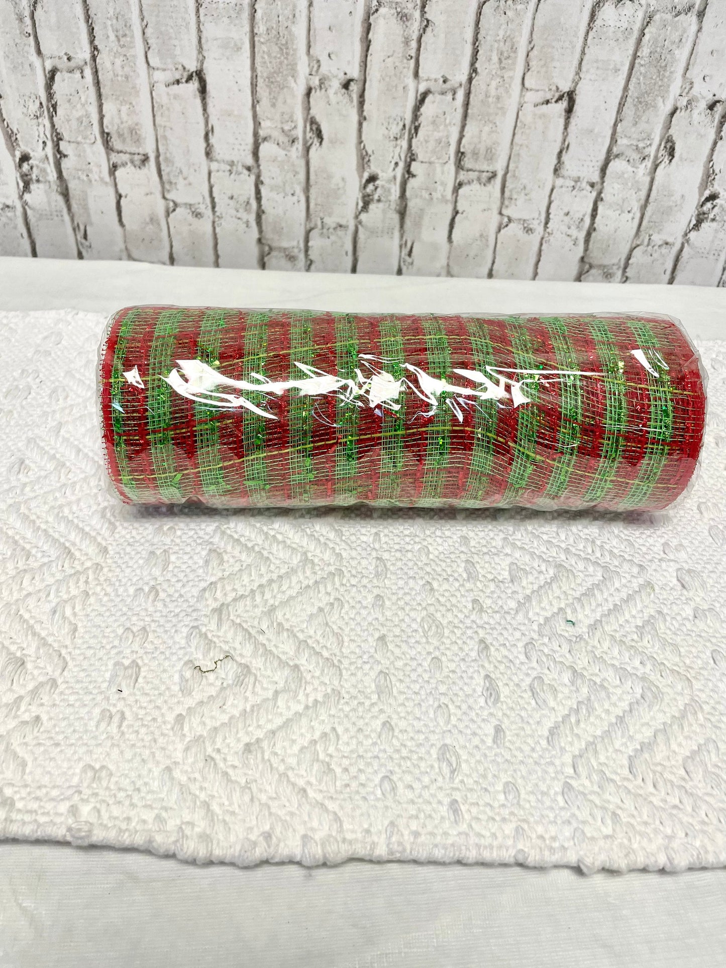 RY840934, red lime green mesh, laser foil check mesh