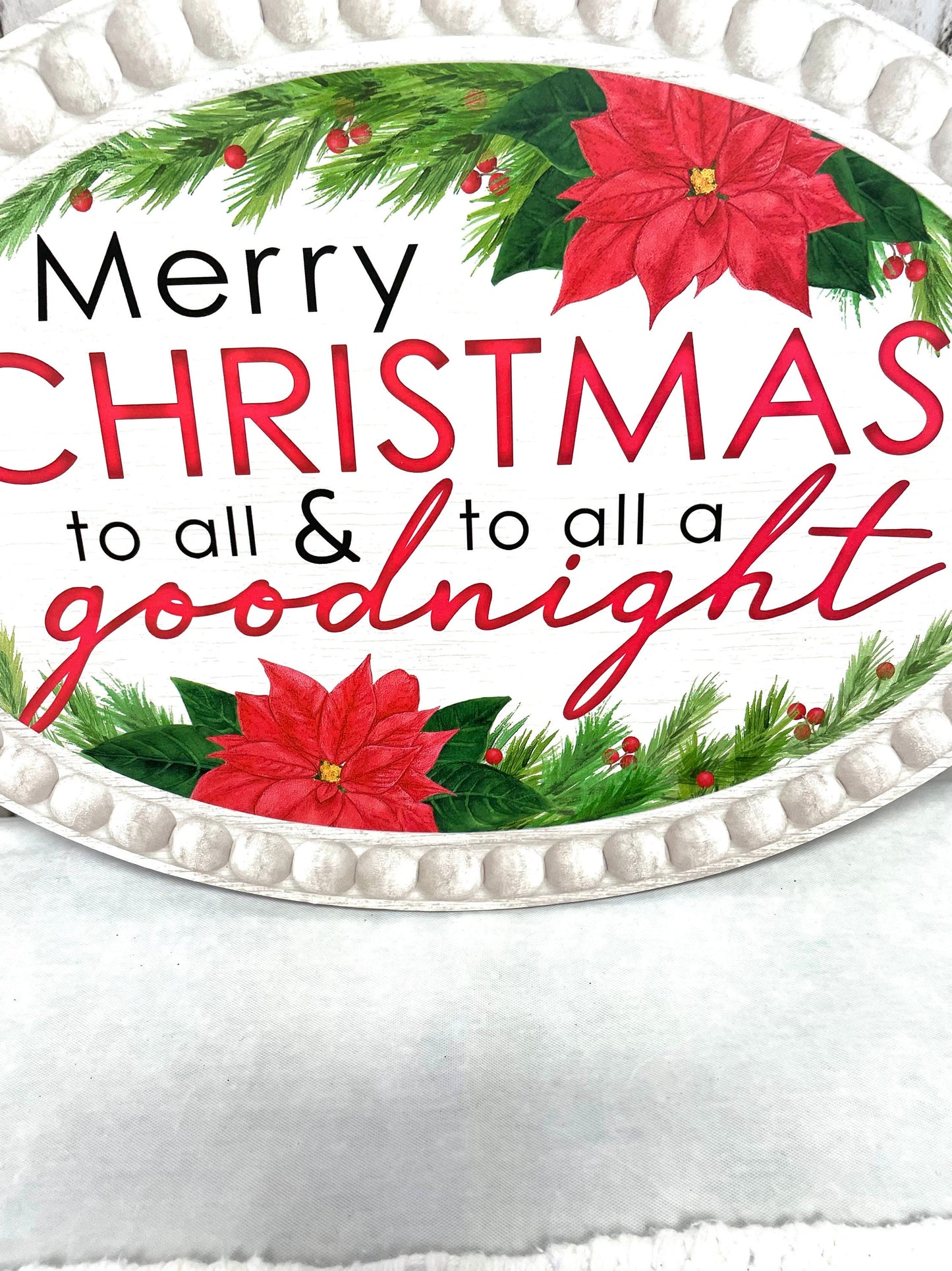 Merry Christmas sign, AP7238, Christmas sign, poinsettia wreath sign, wreath sign, Christmas wreath sign