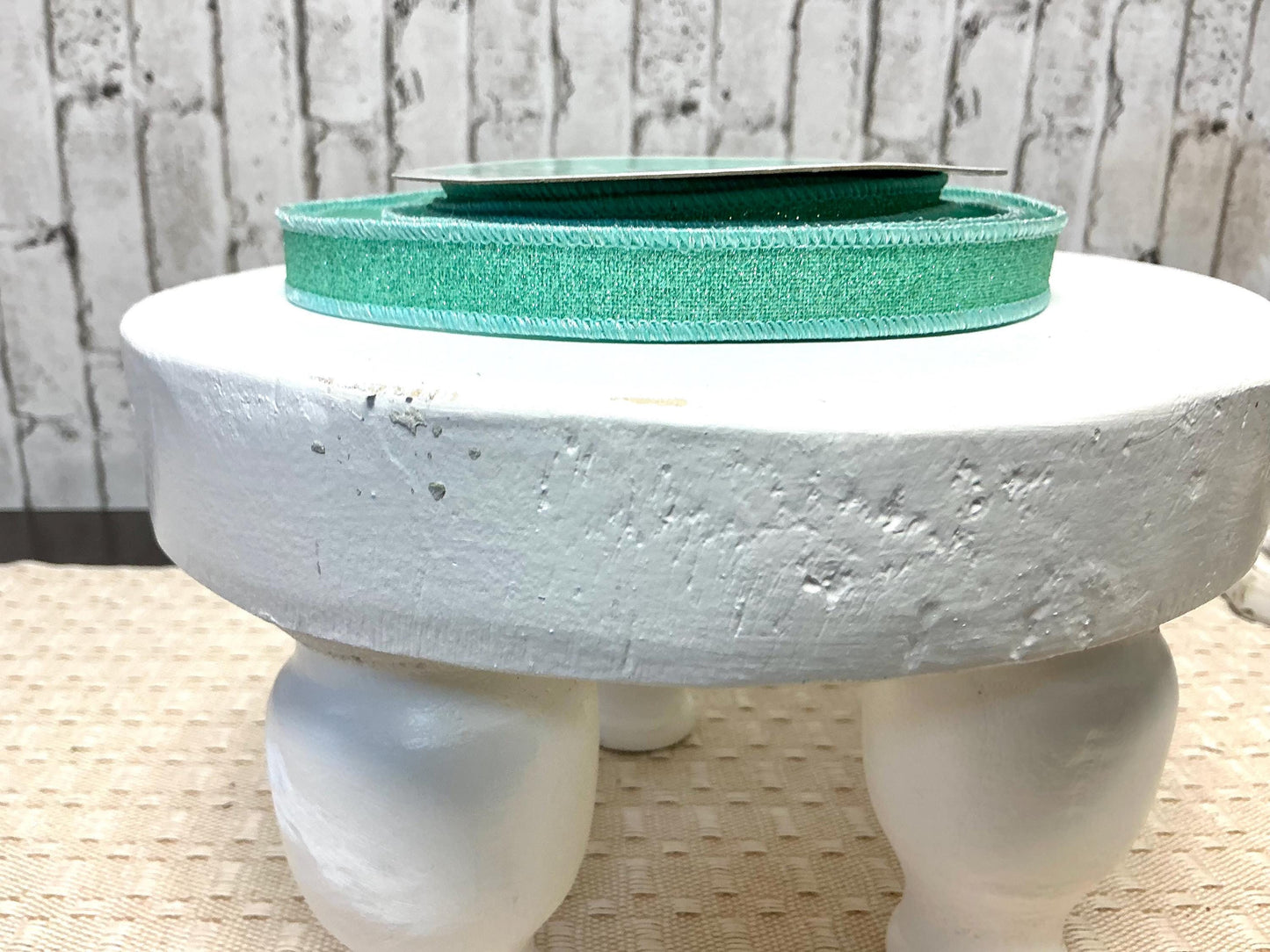 Mint Shimmer Ribbon, 5/8” x 10YD, Wired, RGF1096AN