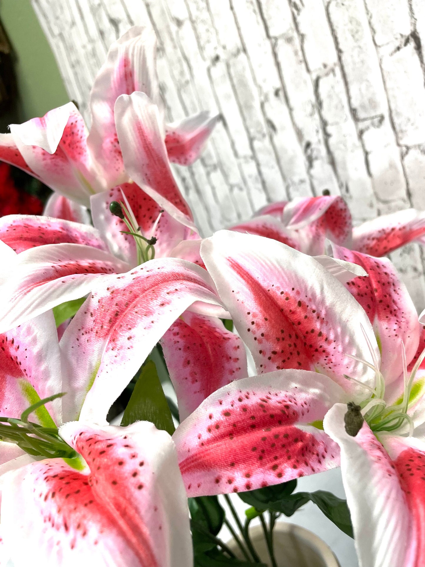 Lily bush, 35022RU, stargazer Lily bush, silk Lily bush, silk stargazer Lily bush, spring Lily bush