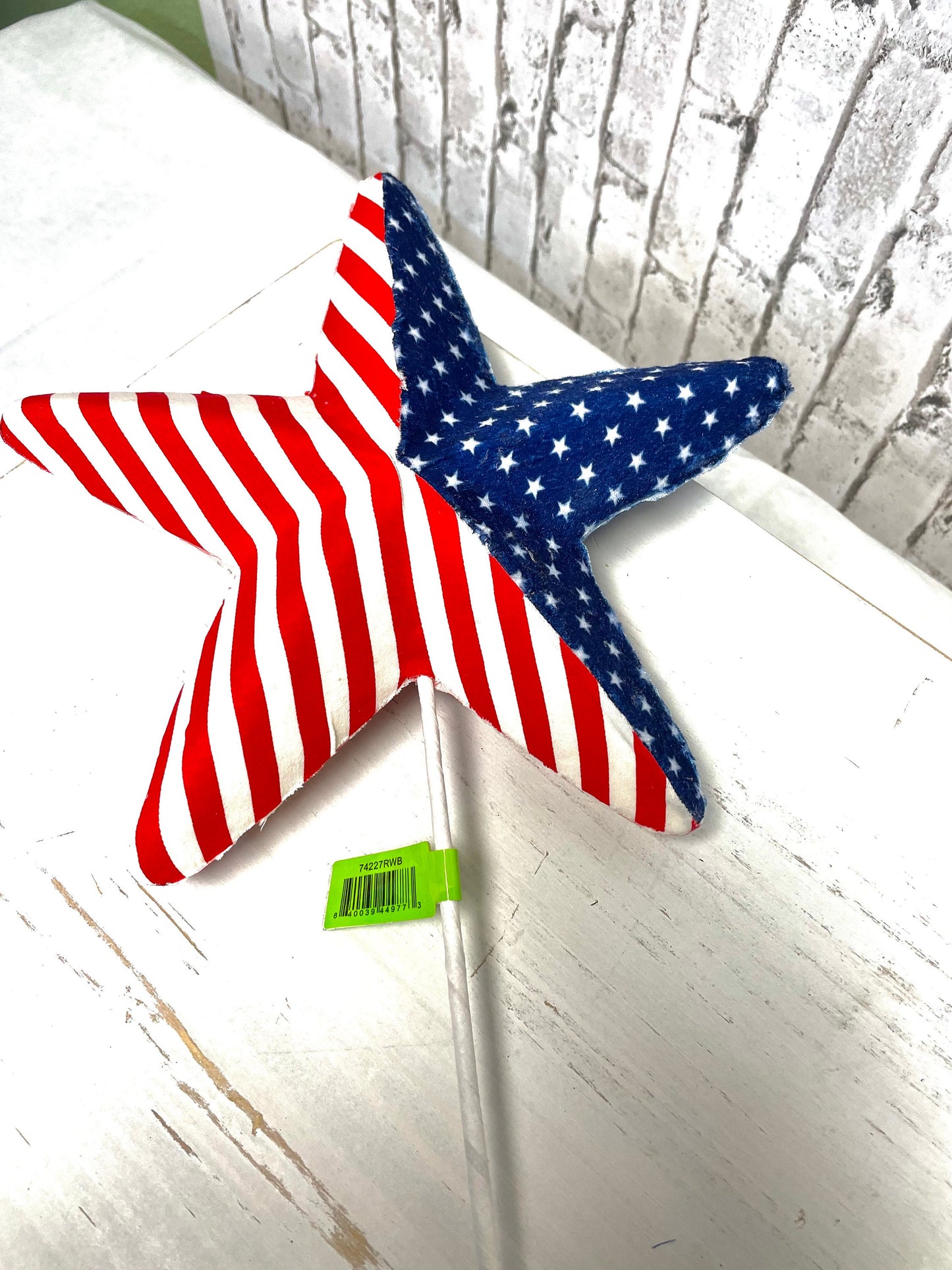 Patriotic star pick, patriotic flag star pick, 74227RWB, patriotic pick, star pick, summer patriotic star pick