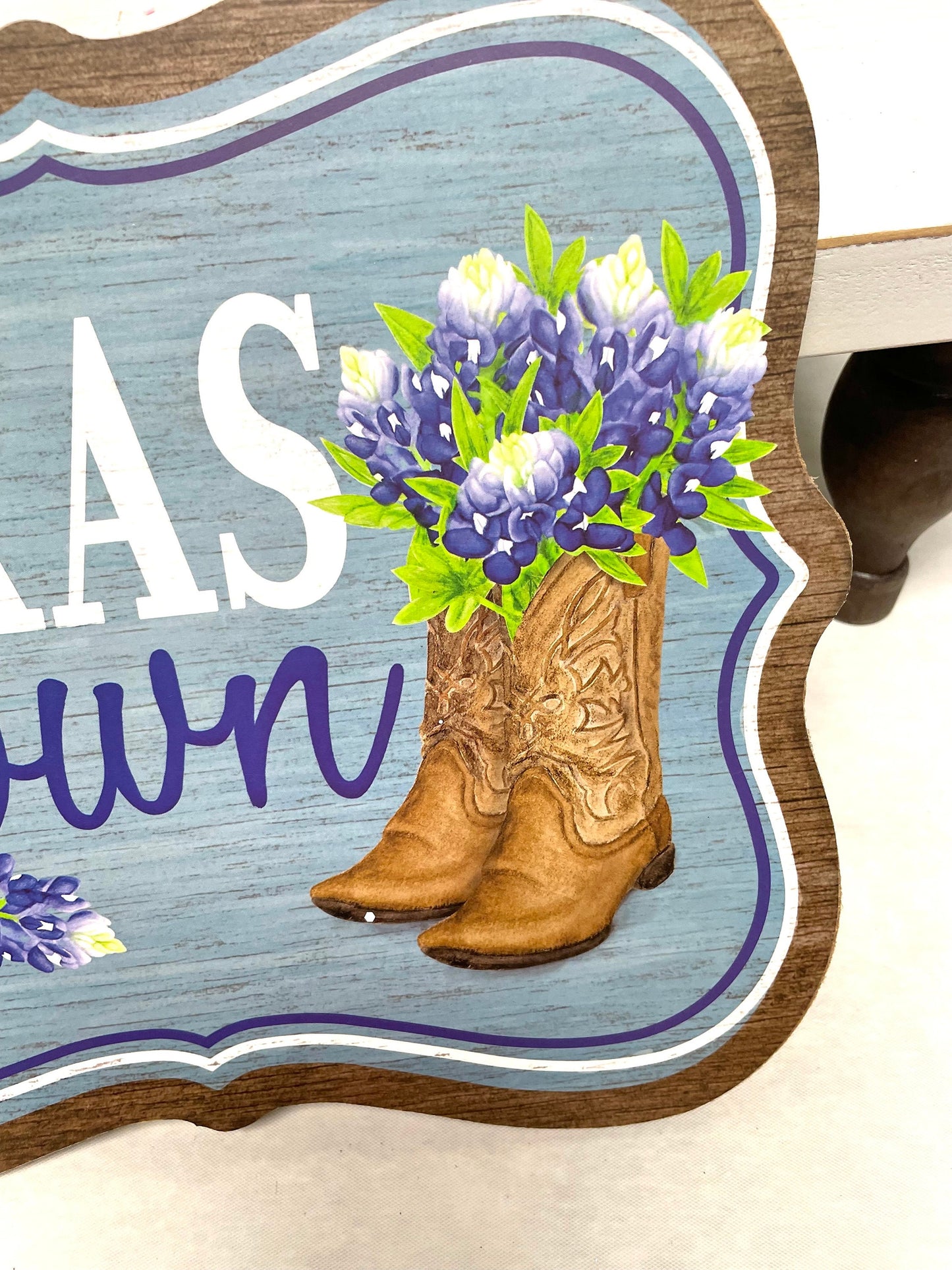 Texas bluebonnet sign, bluebonnet wreath sign, AP7269
