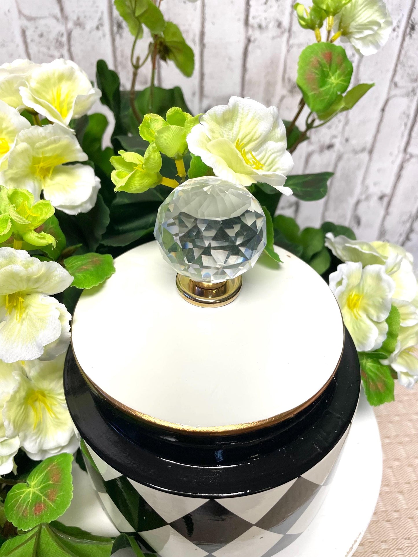 canister set, Mark Robert’s Harlequin black and white canister set, home decor, kitchen decor, harlequin vases