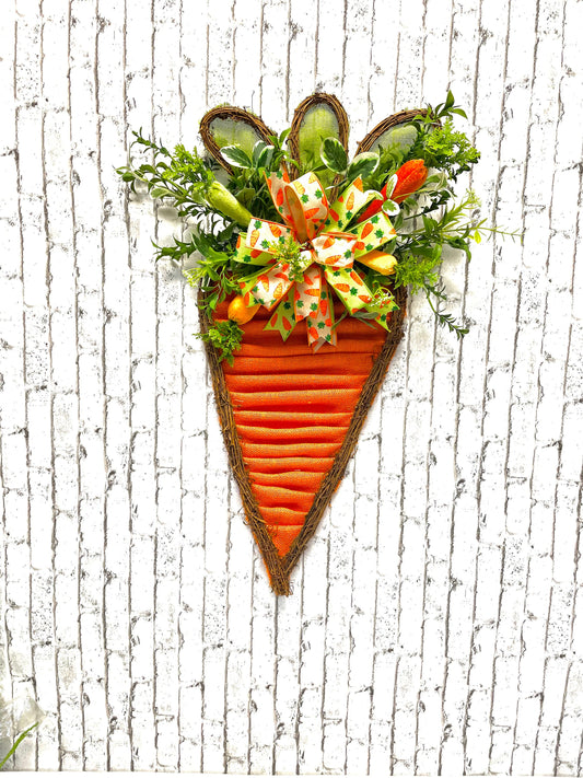 Carrot door hanger, Easter door hanger, spring door hanger, Easter decor, door decor, spring door decor, spring door decor, Easter wreath