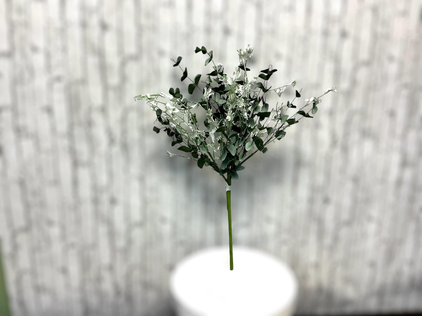 HoneySuckle and Eucalyptus Bundle, 21”, White, Mtf22539, artificial flowers