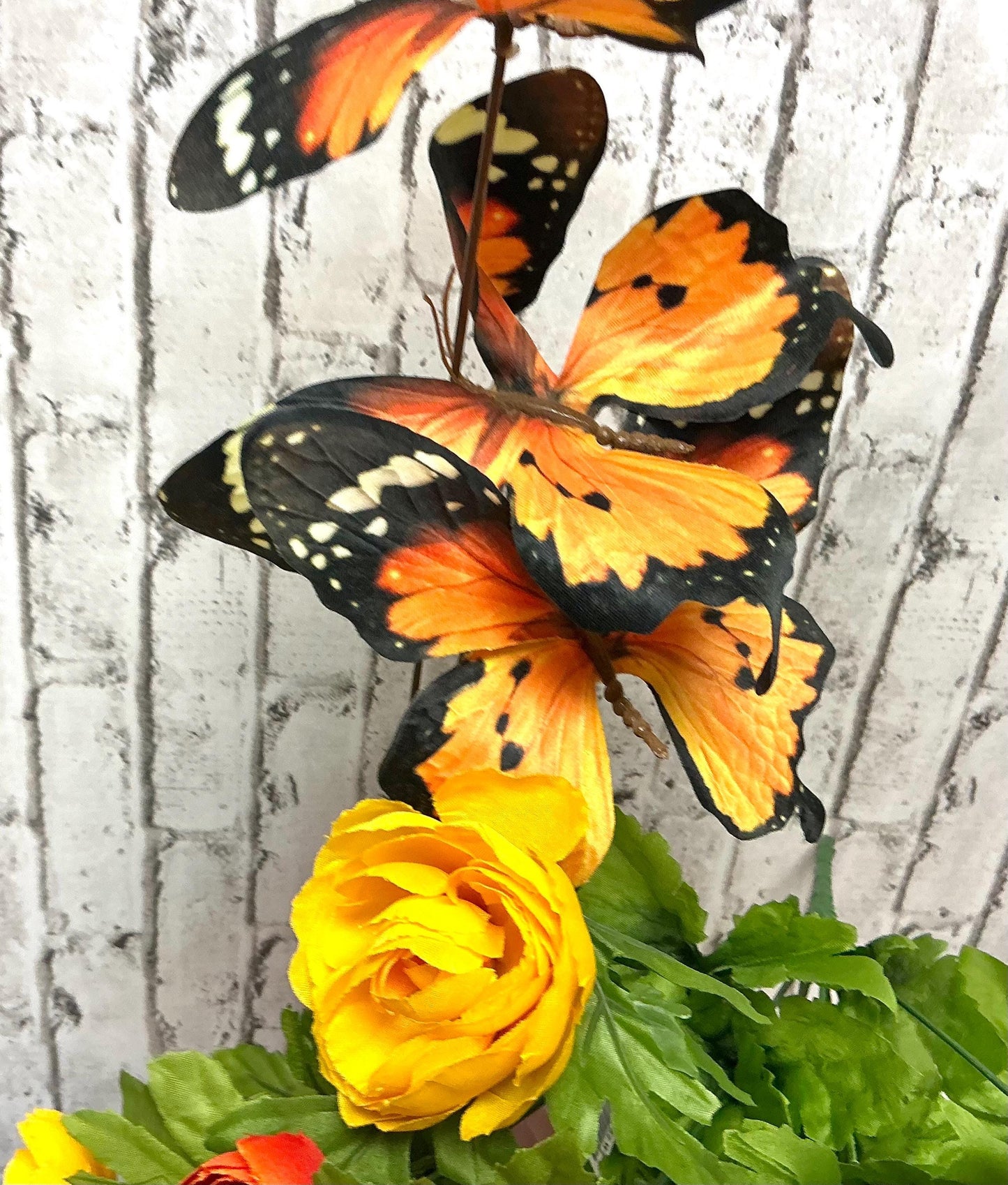 Orange Butterfly Stem X3, 28”, MTF24441