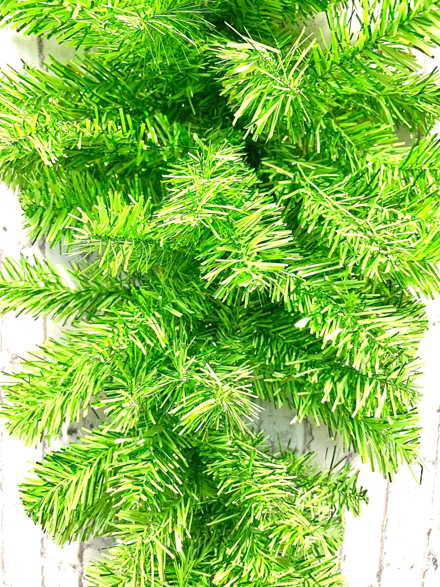 lime green tinsel swag base, 57197TE32, swag base, Christmas swag base, Halloween swag base, Easter swag base, spring swag base
