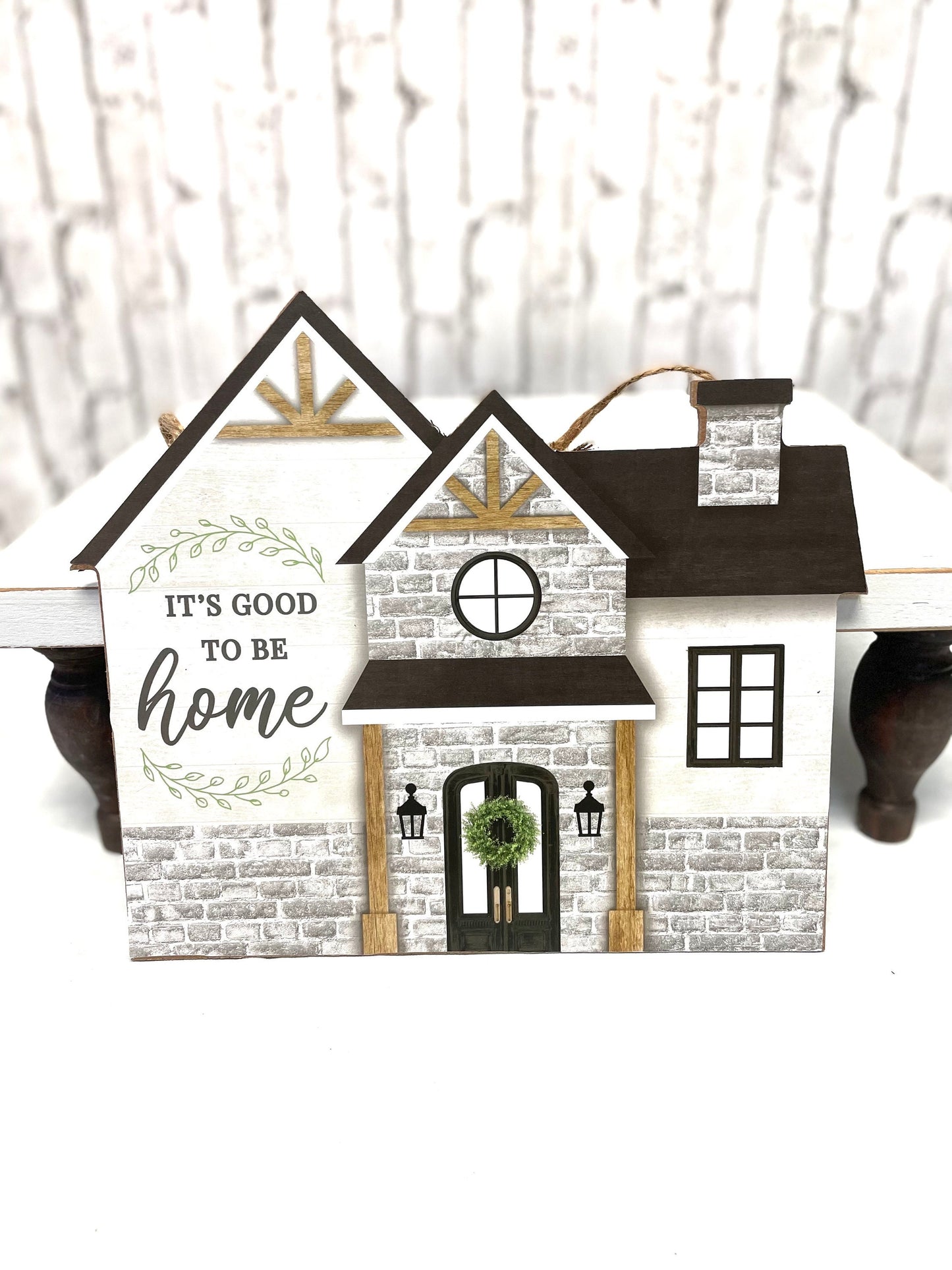 house shaped wreath sign, AP7089, wreath sign, housewarming sign, everyday sign