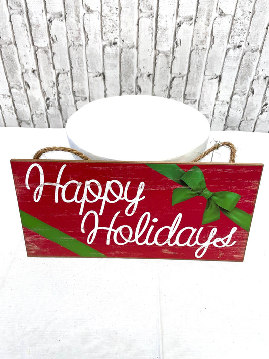happy holidays Christmas sign, AP8290, happy holidays sign