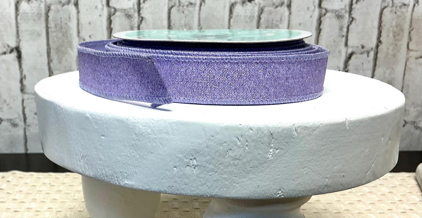Lavender Shimmer Ribbon, 7/8” x 10YD, Wired, RGE738013