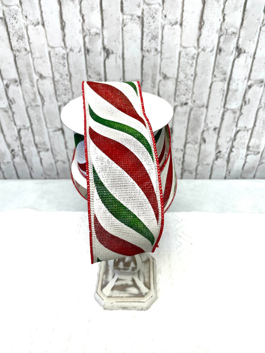 Christmas ribbon, holiday ribbon, candy theme ribbon, elf theme ribbon, RGE1051E9