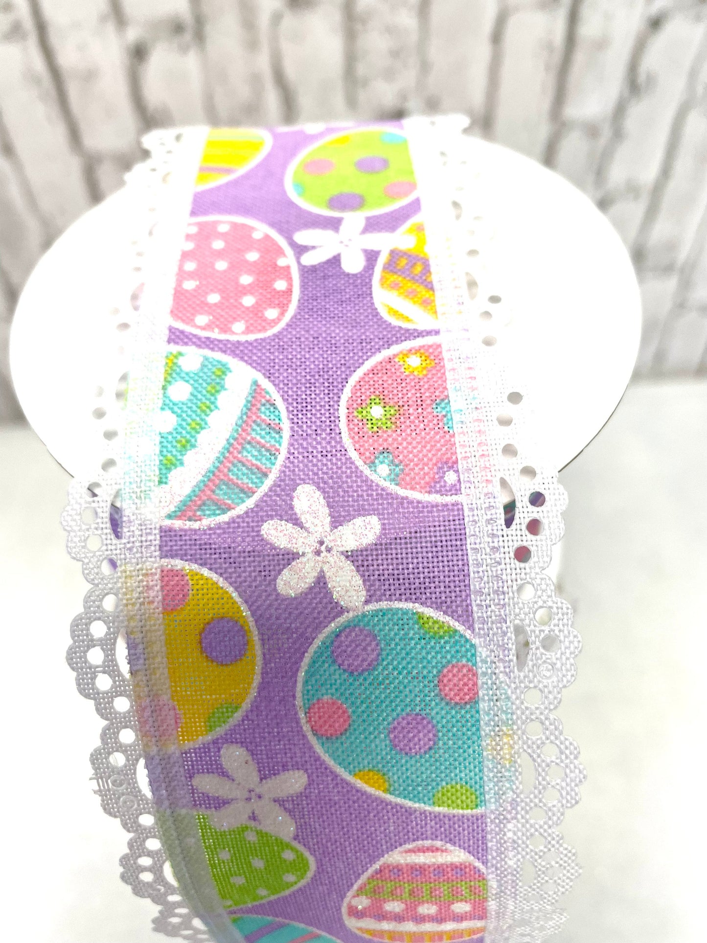 Easter egg ribbon, RGA858373, Lavendar Easter ribbon