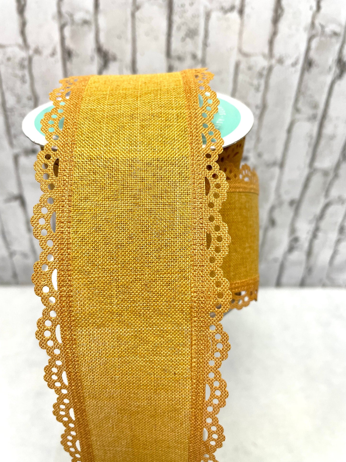 Old gold burlap 2.5 ribbon, RGC1303F4, mustard fall ribbon, fall ribbon,