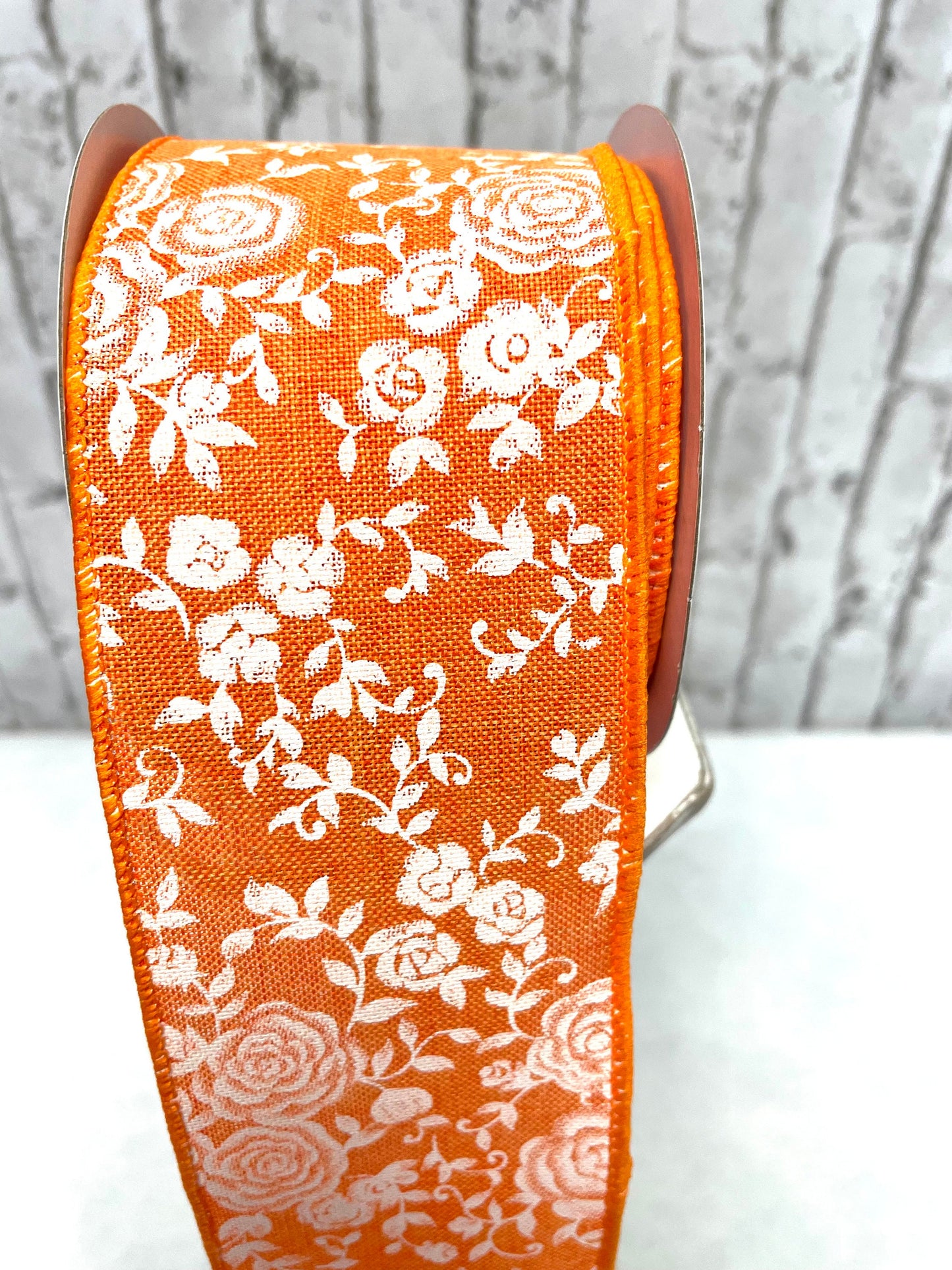 Orange floral ribbon, RGC186120