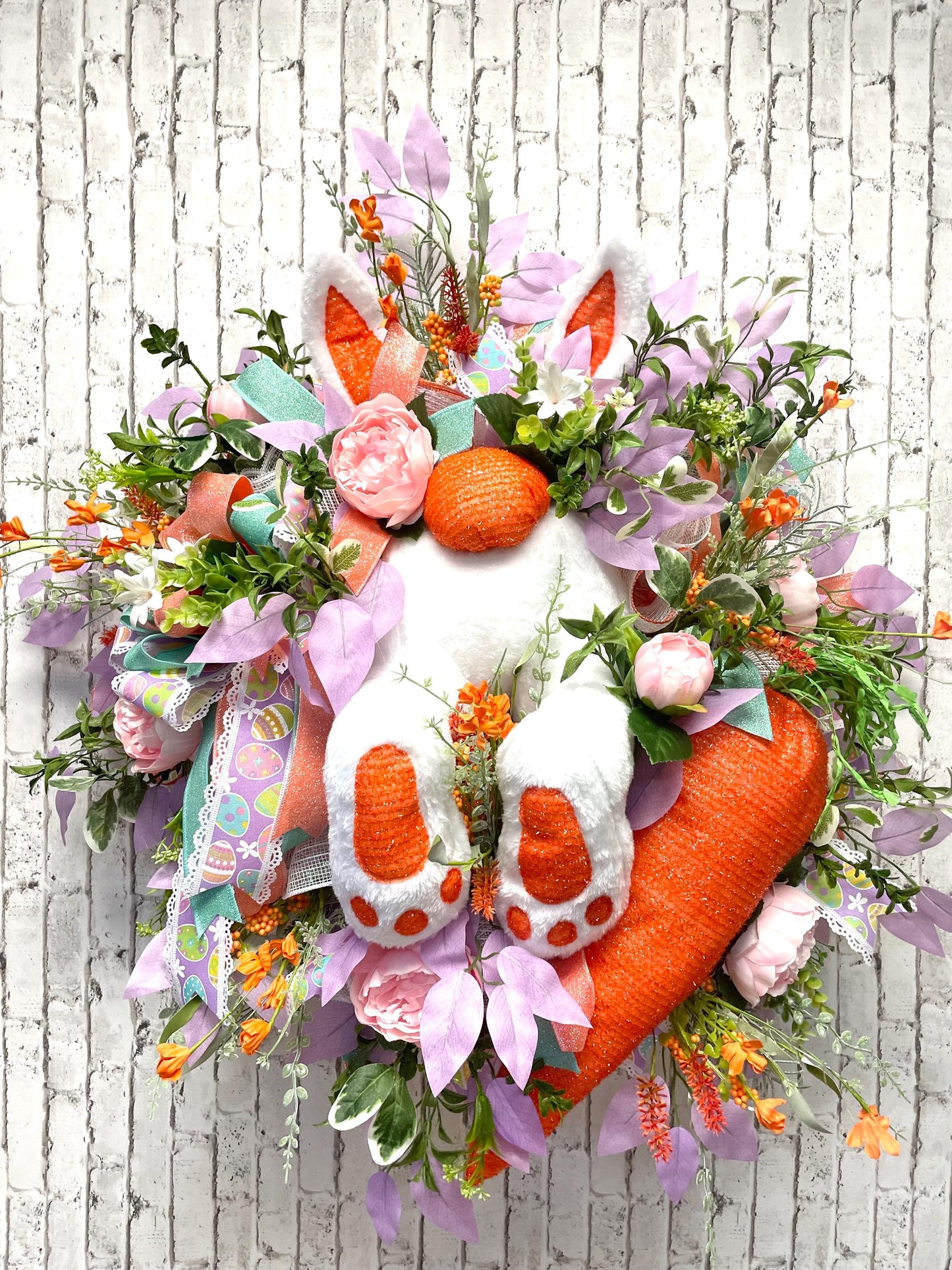 bunny butt wreath, Easter bunny wreath, Easter decor, bunny decor, door decor, pastel bunny wreath, free shipping.