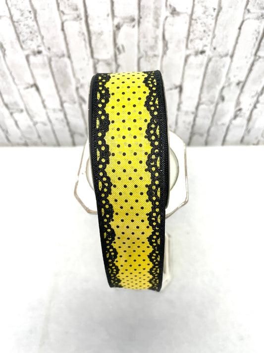 RGO8817N6, bee ribbon, scalloped edge ribbon