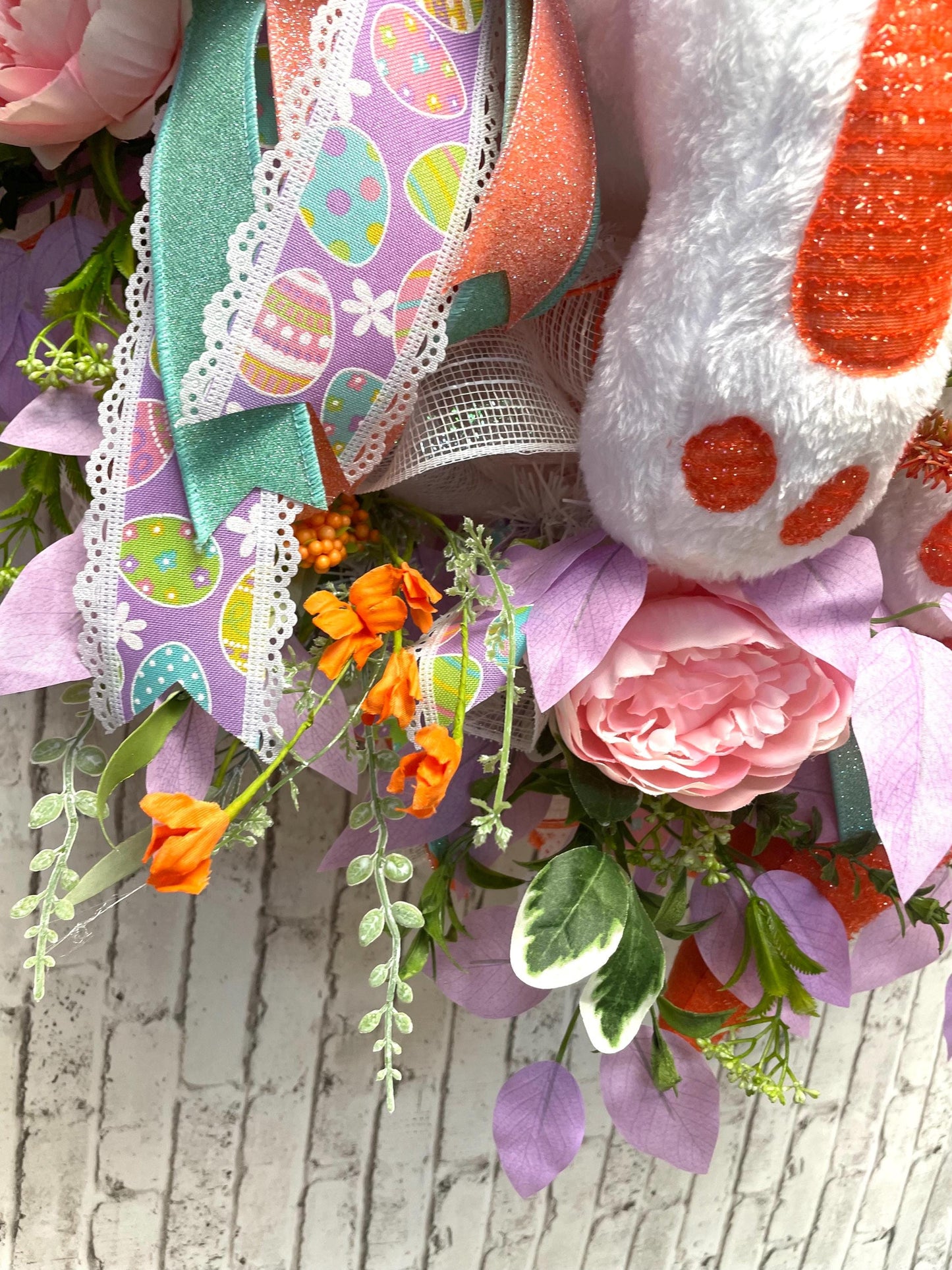bunny butt wreath, Easter bunny wreath, Easter decor, bunny decor, door decor, pastel bunny wreath, free shipping.