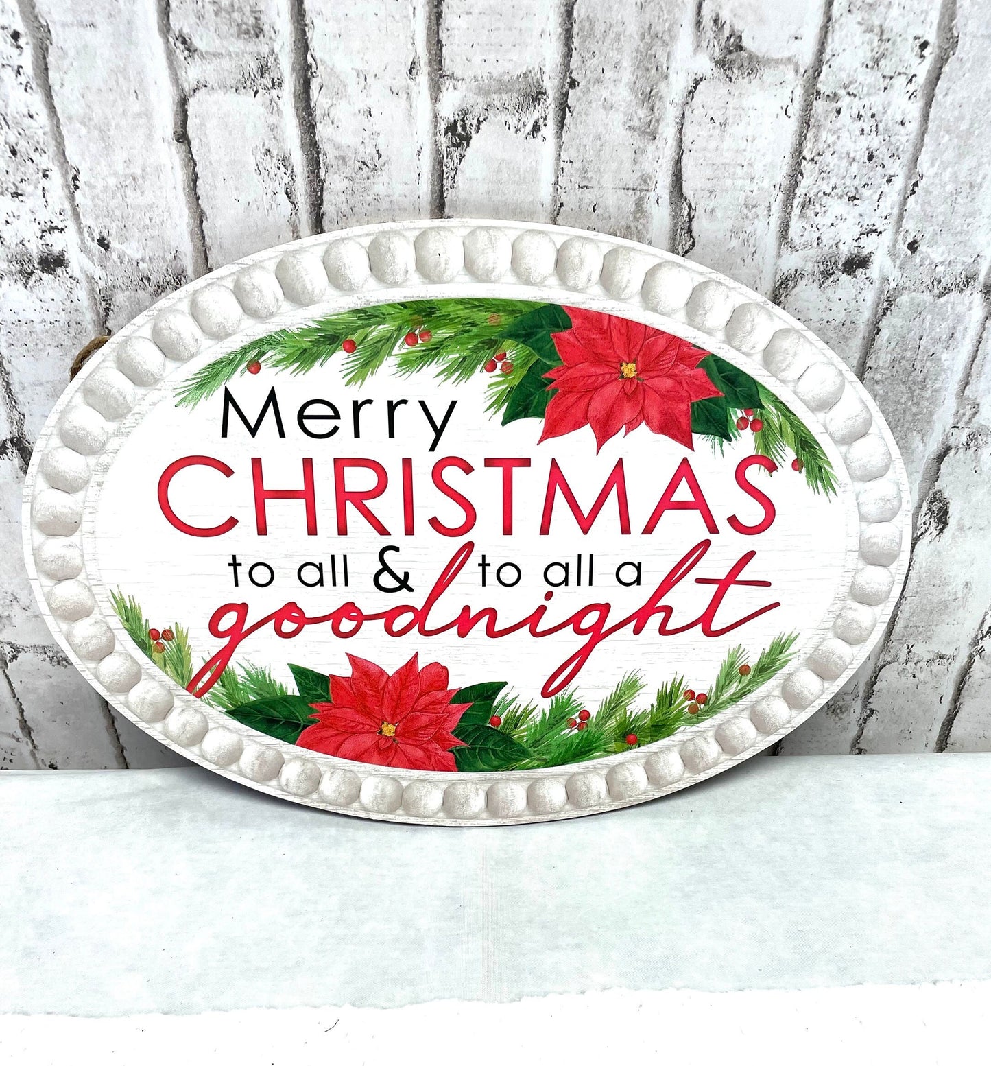 Merry Christmas sign, AP7238, Christmas sign, poinsettia wreath sign, wreath sign, Christmas wreath sign