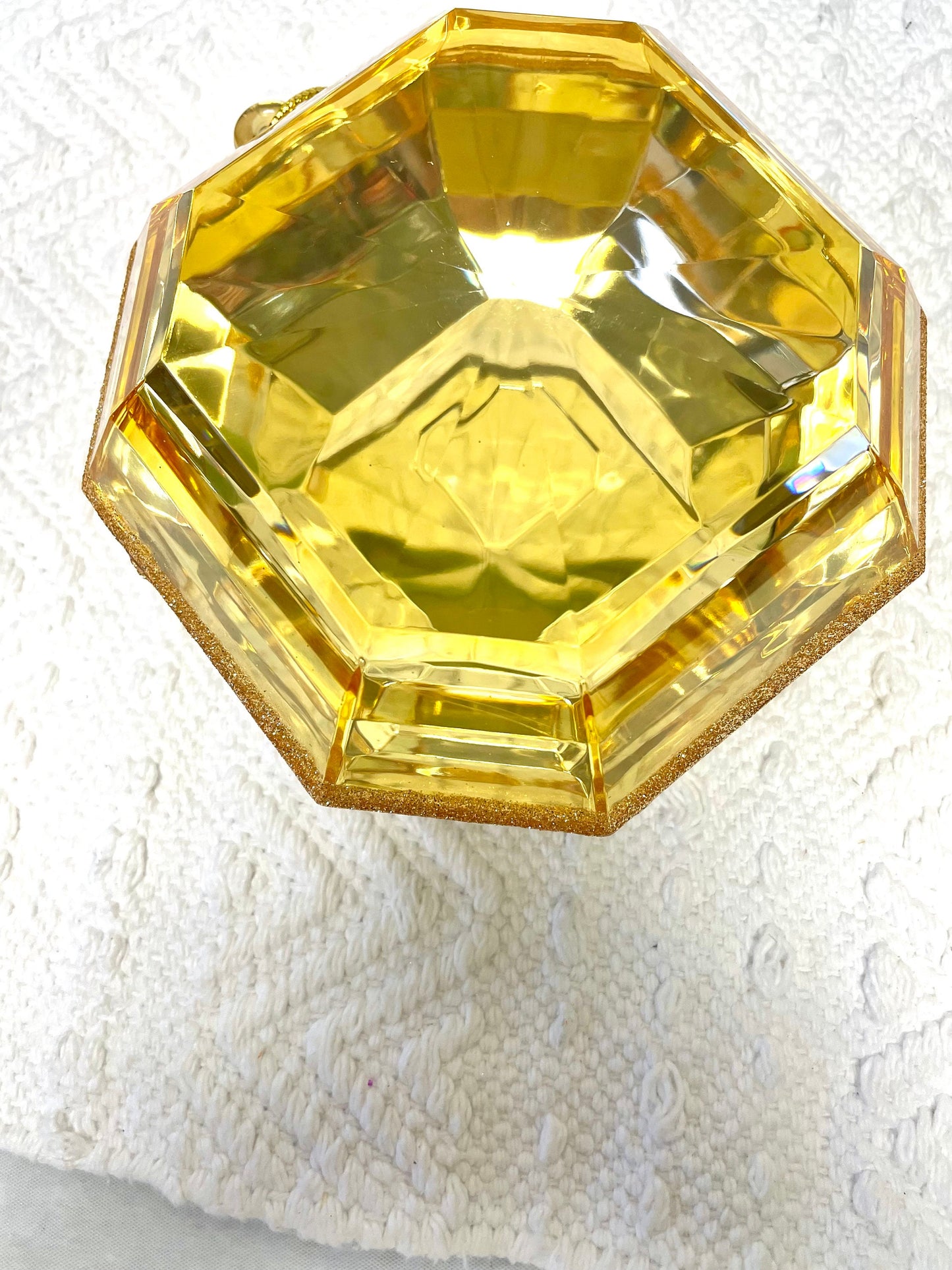 Gold jewel, #185332, 6 inch gold jewel, square gold jewel embellishment