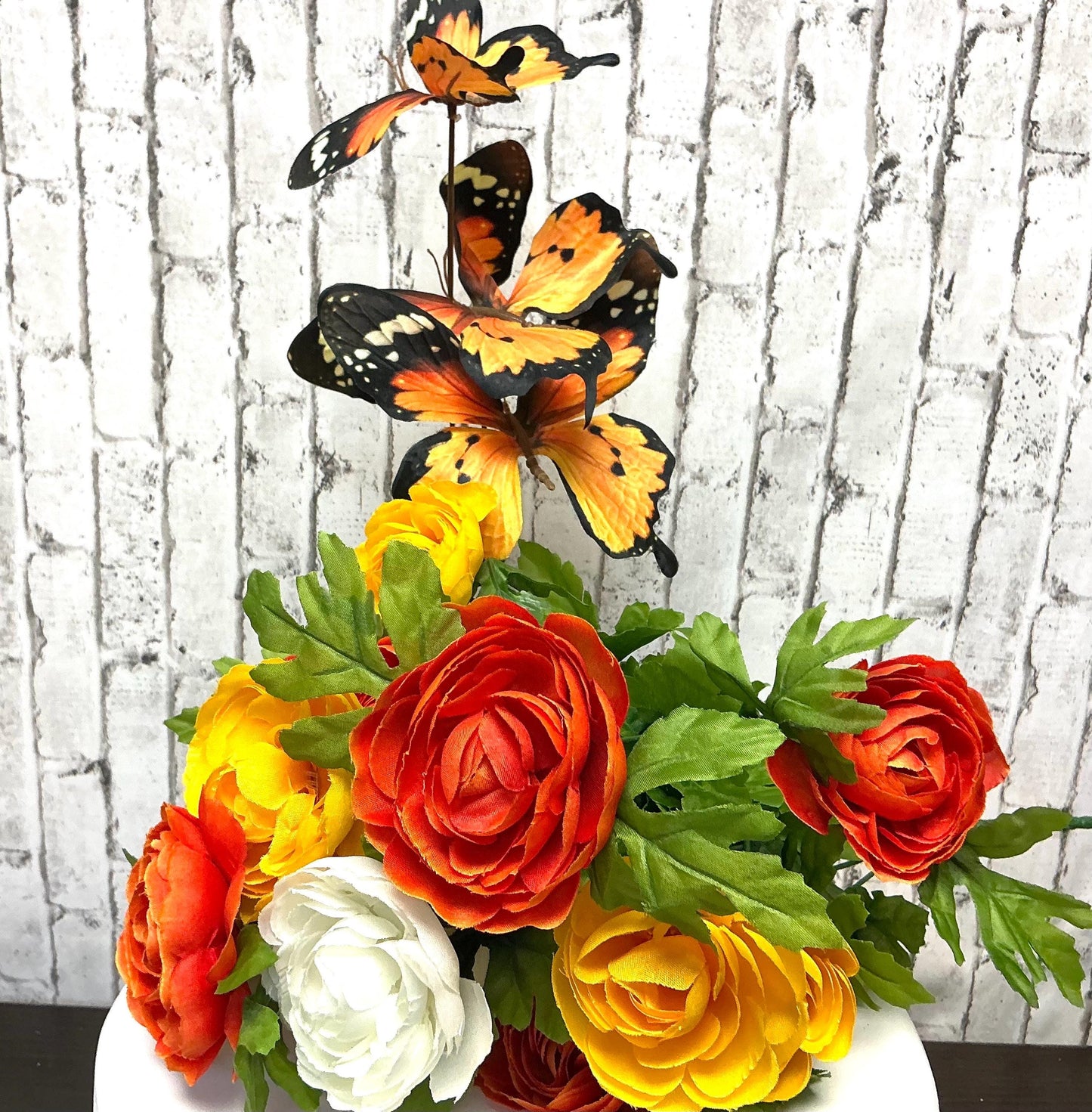 Orange Butterfly Stem X3, 28”, MTF24441